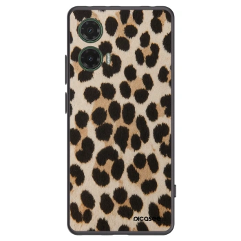 Picasee silikónový čierny obal pre Motorola Moto G35 5G - Brown Tiger