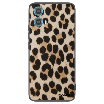Picasee silikónový čierny obal pre Motorola Moto G34 5G - Brown Tiger