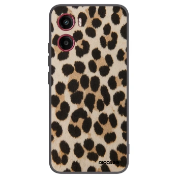 Picasee silikónový čierny obal pre Motorola Moto G05 - Brown Tiger