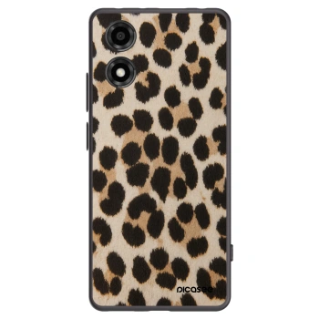 Picasee silikónový čierny obal pre Motorola Moto E14 - Brown Tiger