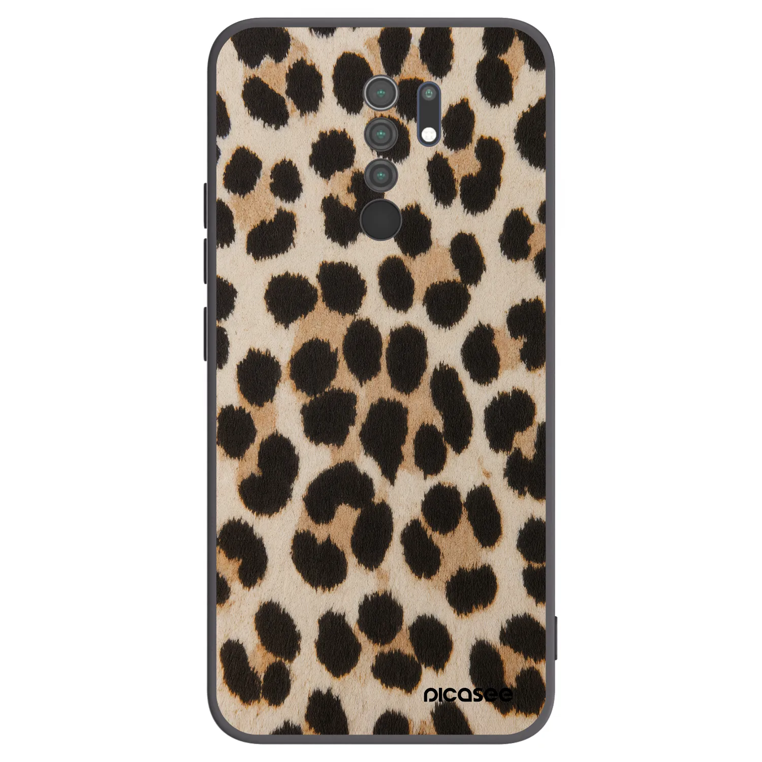 Picasee silikónový čierny obal pre Xiaomi Redmi 9 - Brown Tiger