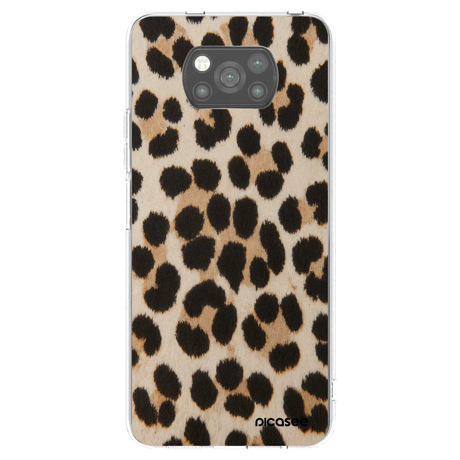 Picasee silikónový čierny obal pre Xiaomi Poco X3 - Brown Tiger