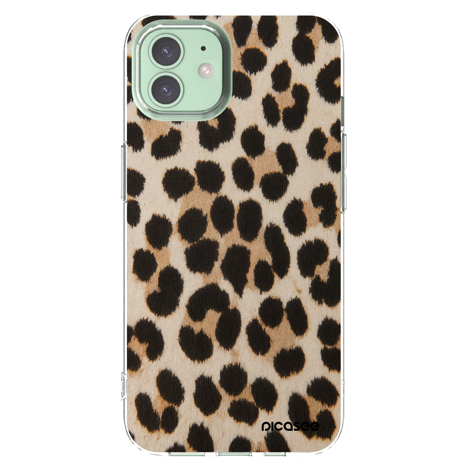 Silikónový prehľadný obal pre Apple iPhone 12 - Brown Tiger