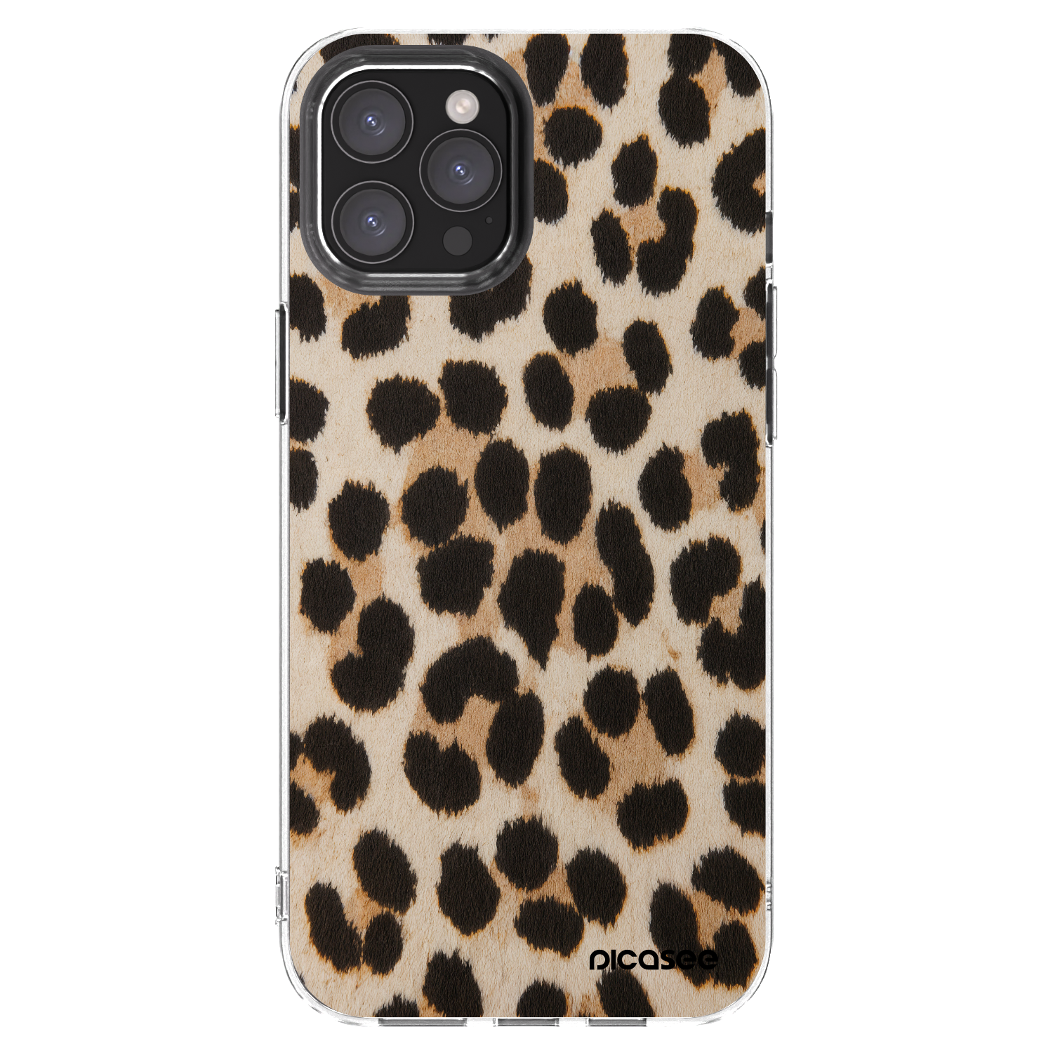 Silikónový prehľadný obal pre Apple iPhone 12 Pro Max - Brown Tiger