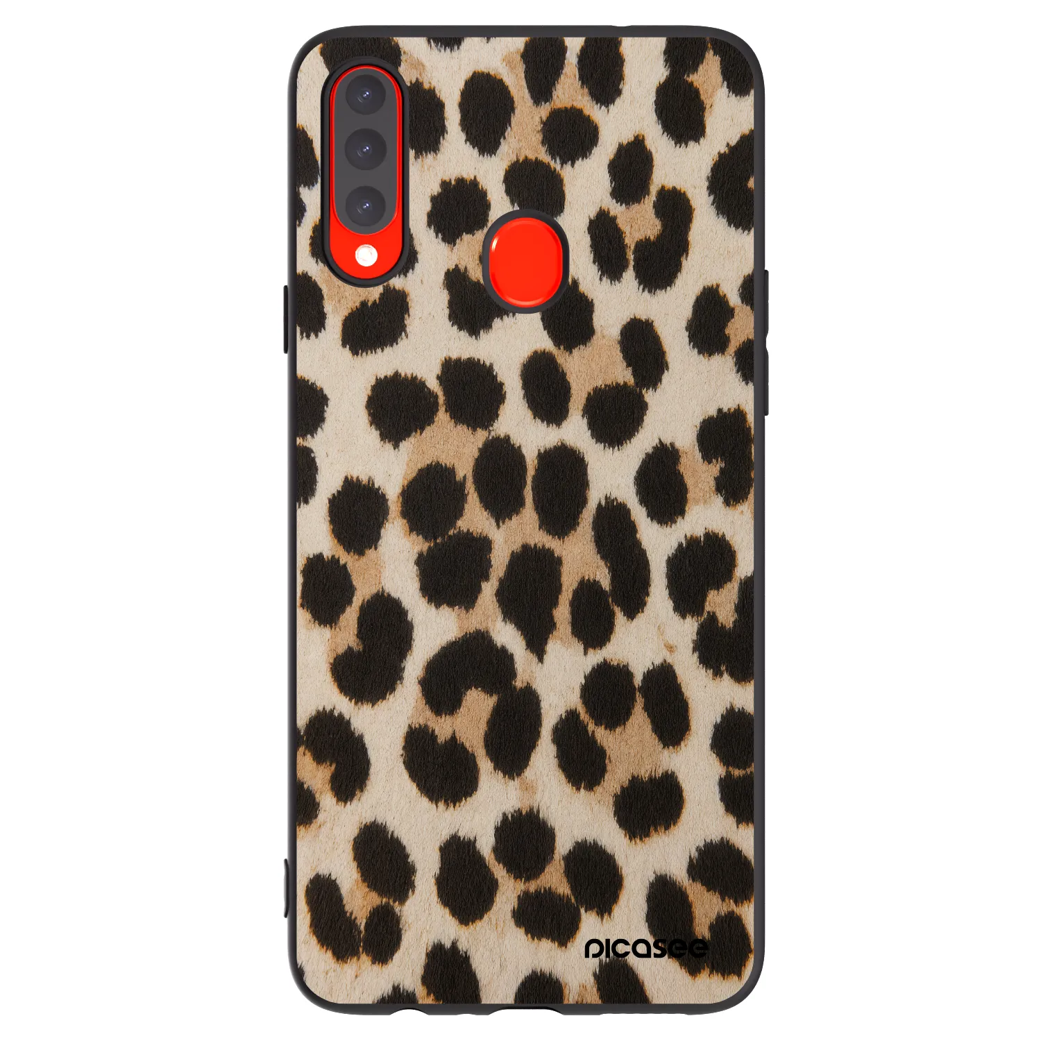 Picasee silikónový čierny obal pre Samsung Galaxy A20s - Brown Tiger