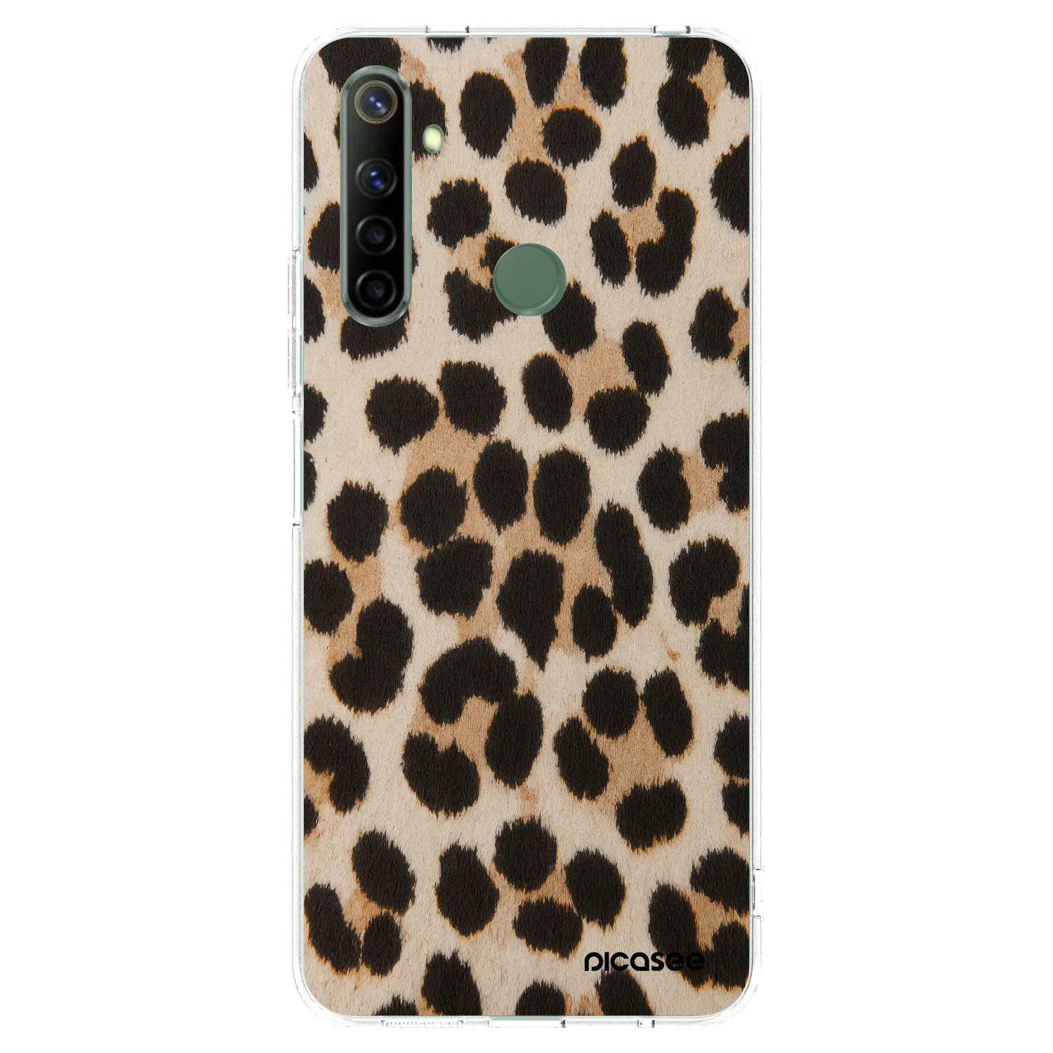 Picasee silikónový prehľadný obal pre Realme 6i - Brown Tiger