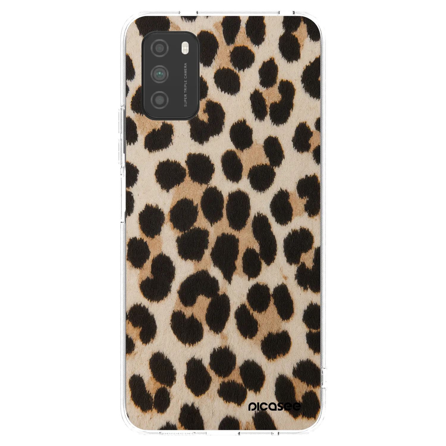 Silikónový prehľadný obal pre Xiaomi Poco M3 - Brown Tiger