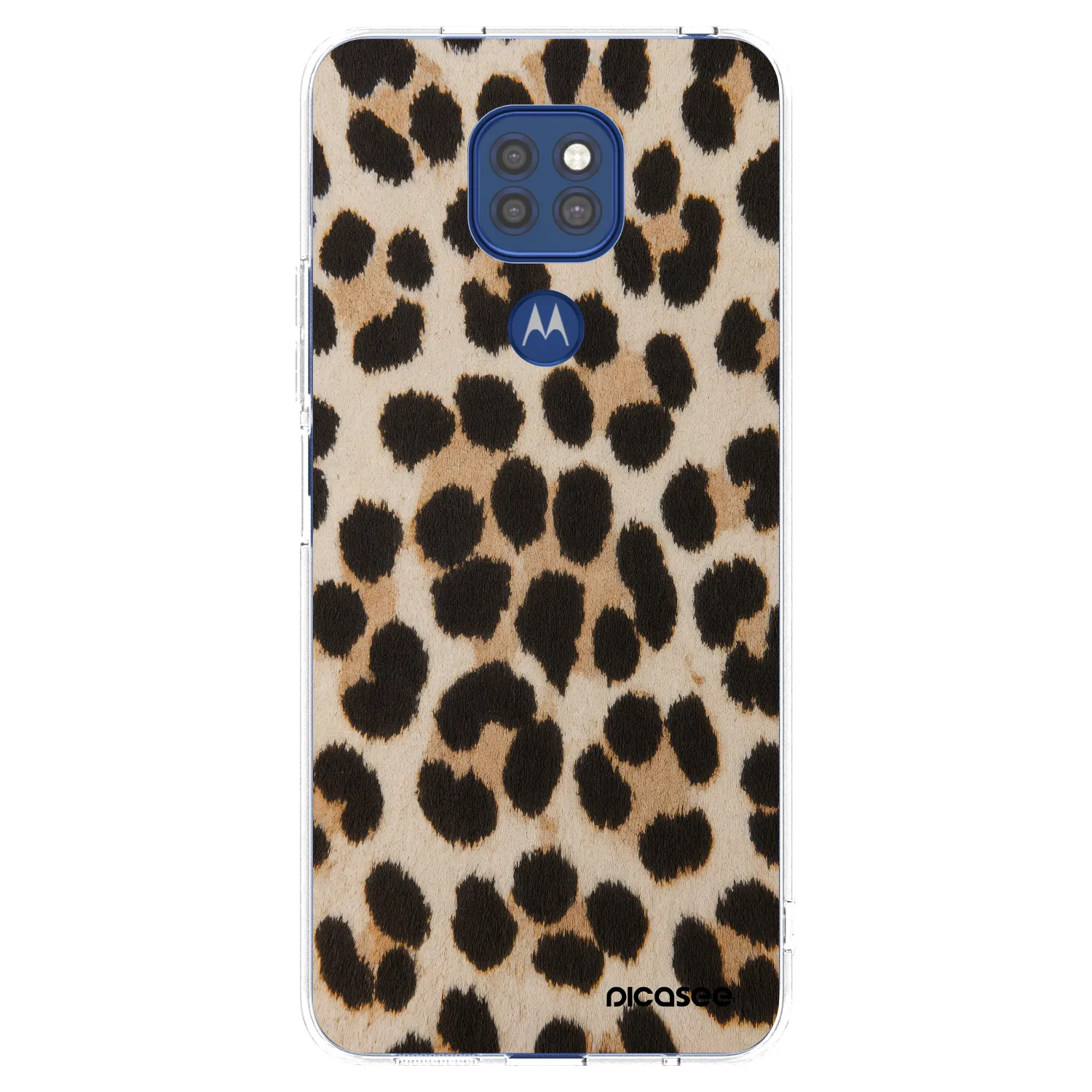 Silikónový prehľadný obal pre Motorola Moto G9 Play - Brown Tiger
