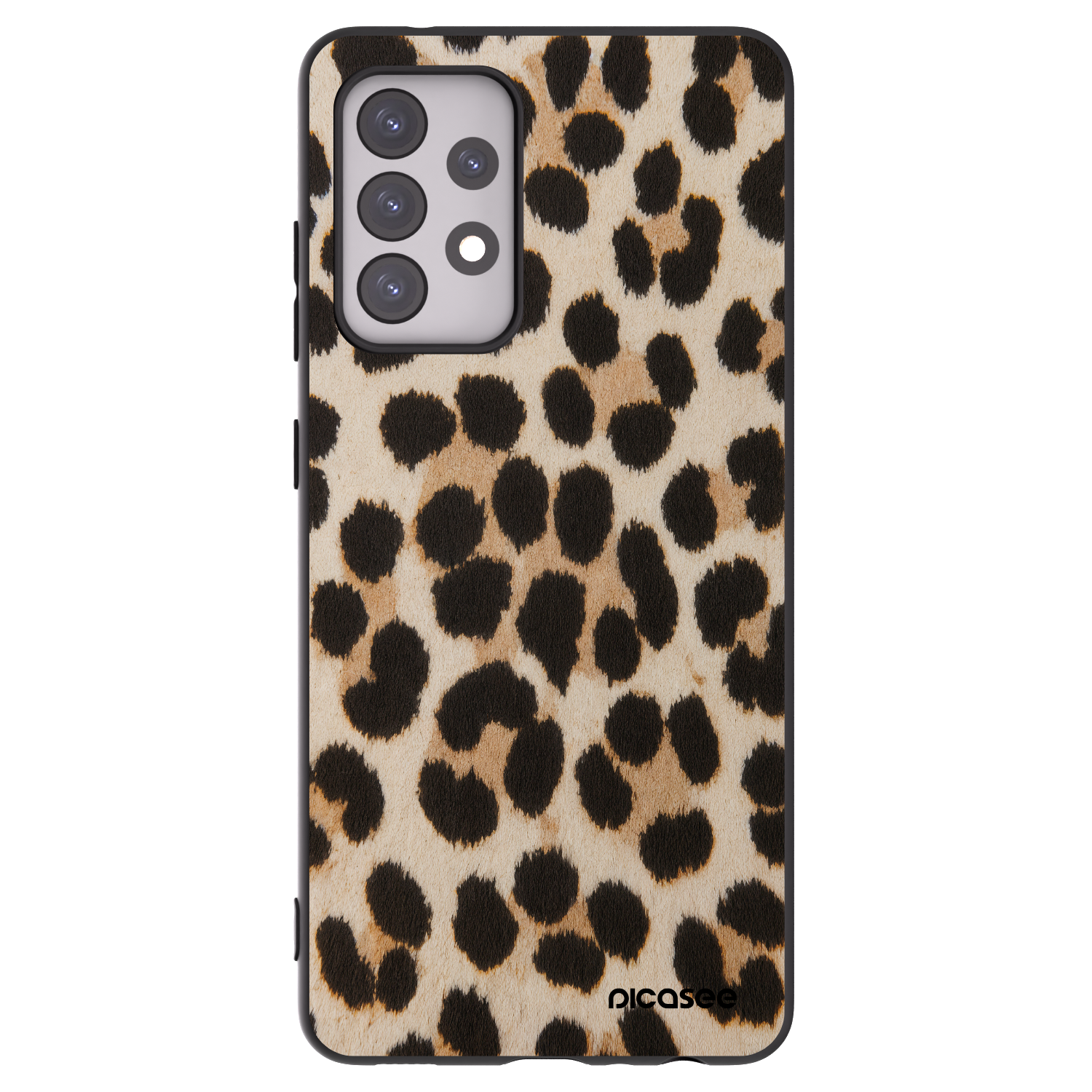 Picasee silikónový čierny obal pre Samsung Galaxy A52 5G A525F - Brown Tiger