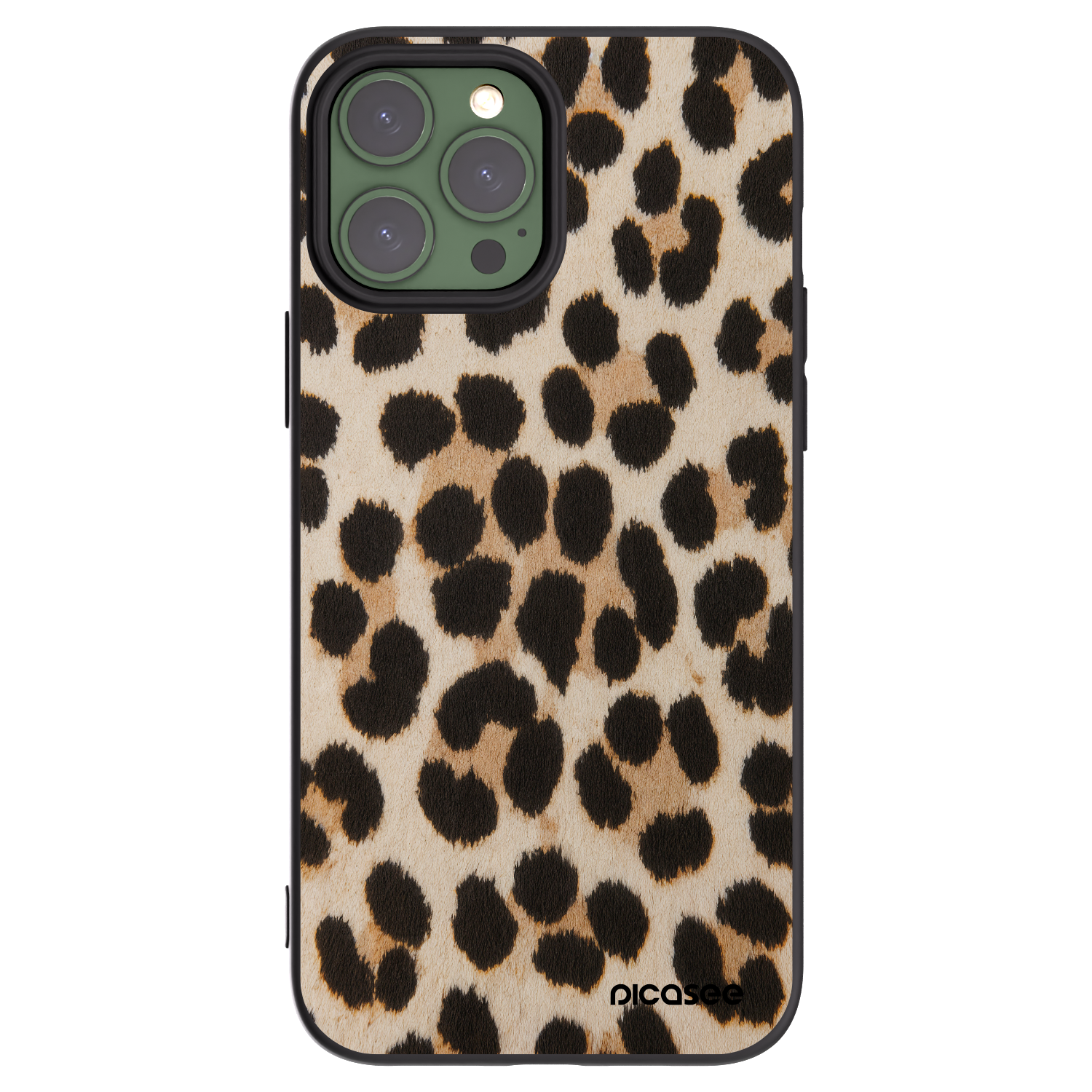 Silikónový čierny obal pre Apple iPhone 13 Pro Max - Brown Tiger