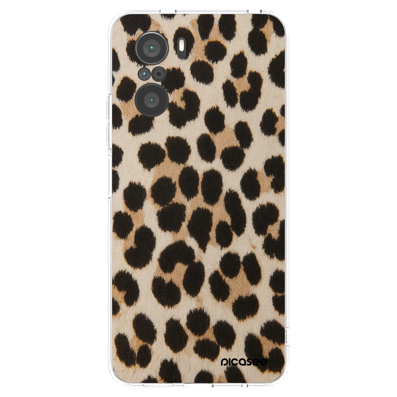 Silikónový prehľadný obal pre Xiaomi Poco F3 - Brown Tiger