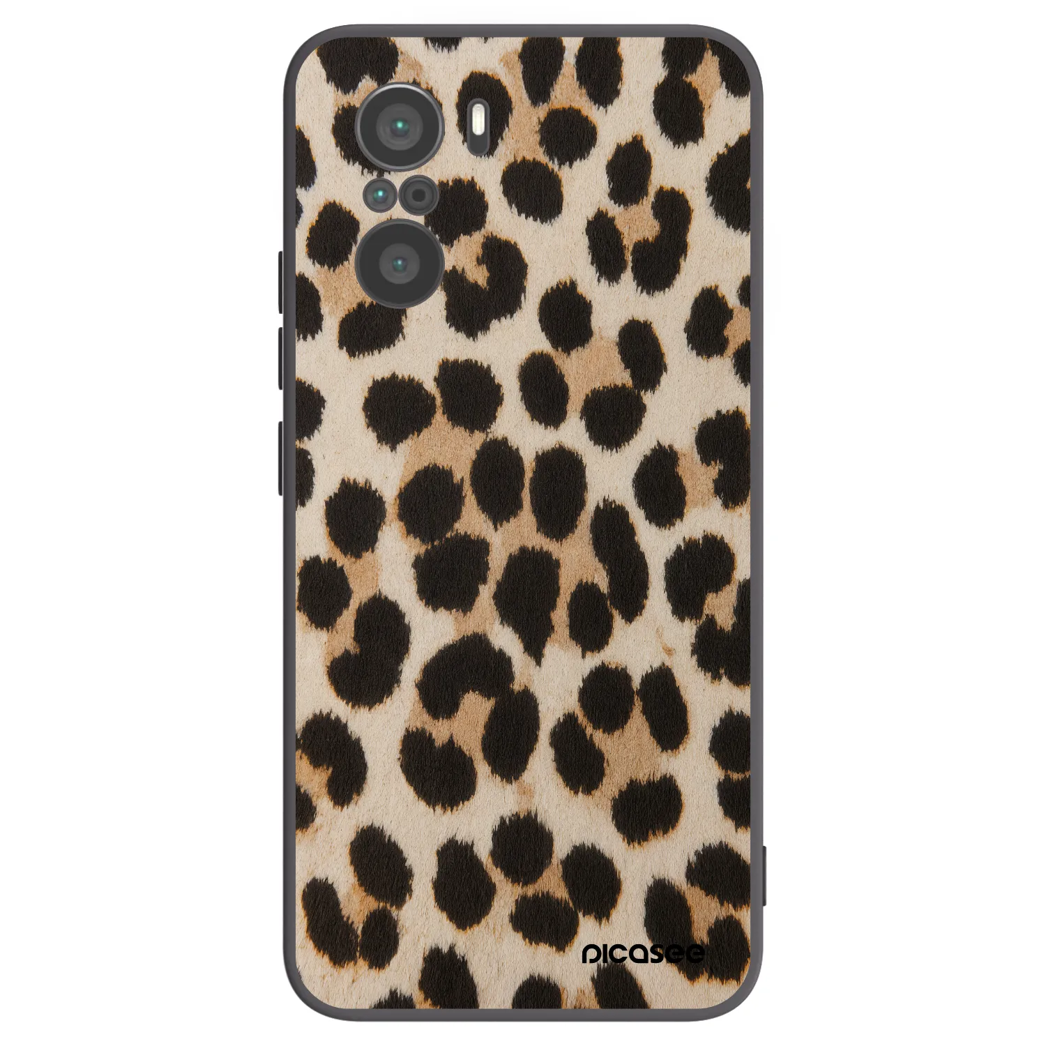 Picasee silikónový čierny obal pre Xiaomi Poco F3 - Brown Tiger