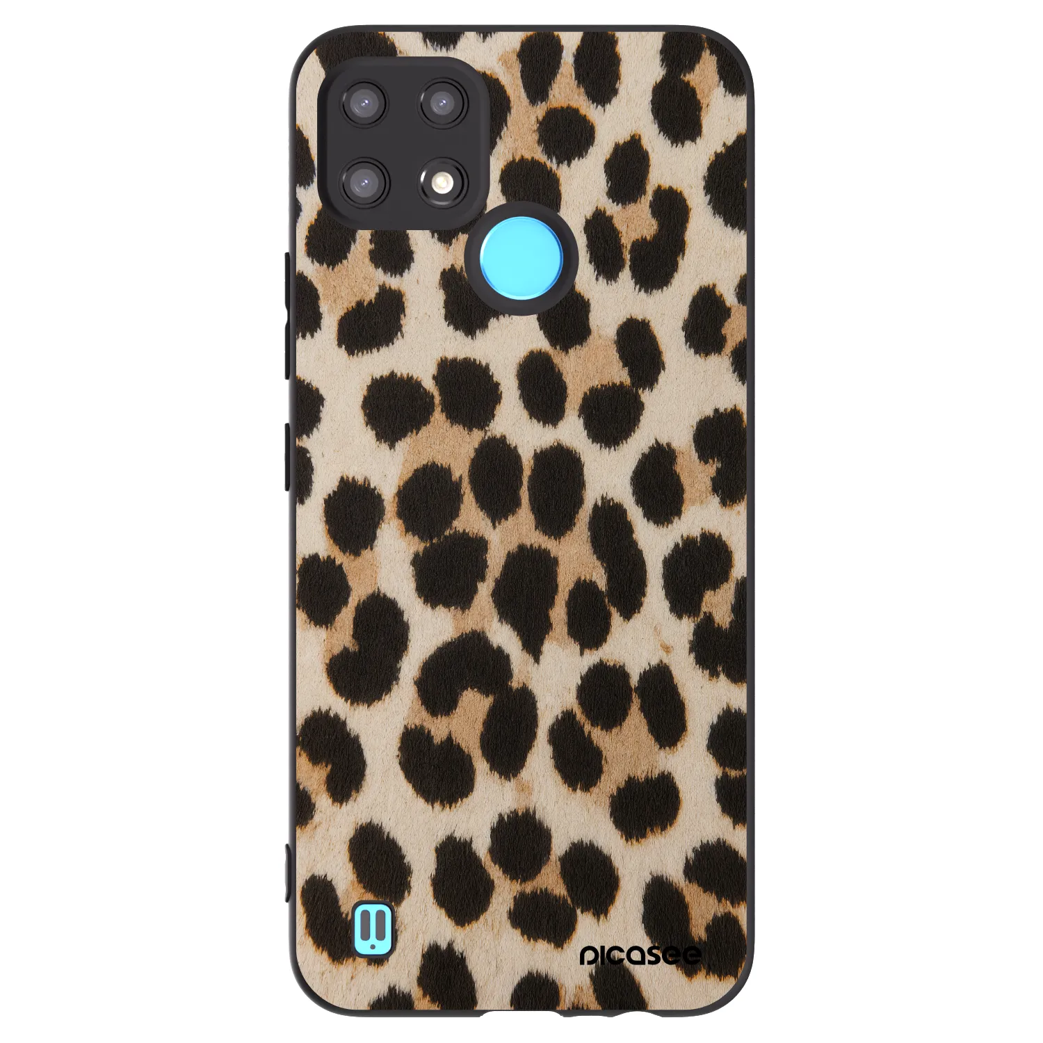 Picasee silikónový čierny obal pre Realme C21 - Brown Tiger
