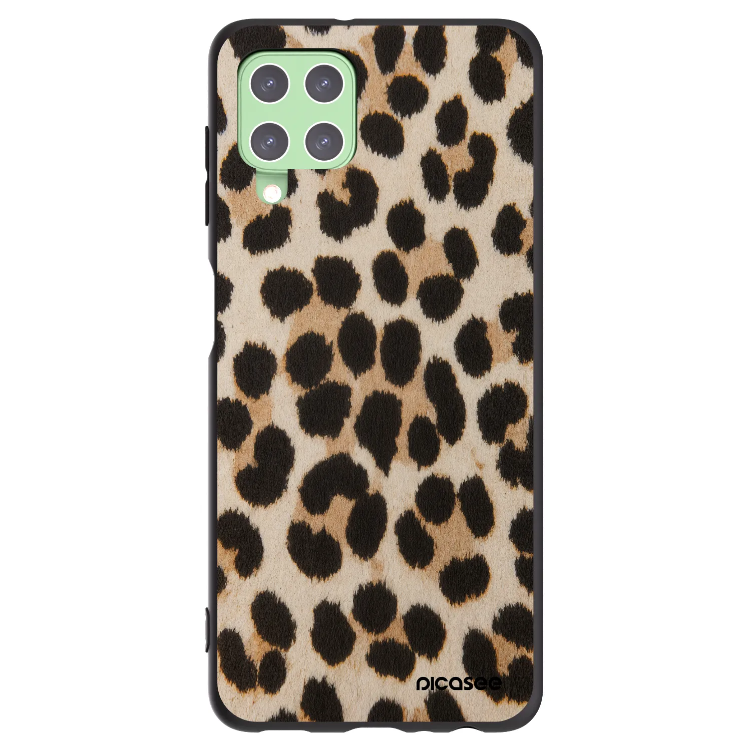 Picasee silikónový čierny obal pre Samsung Galaxy A22 A225F 4G - Brown Tiger