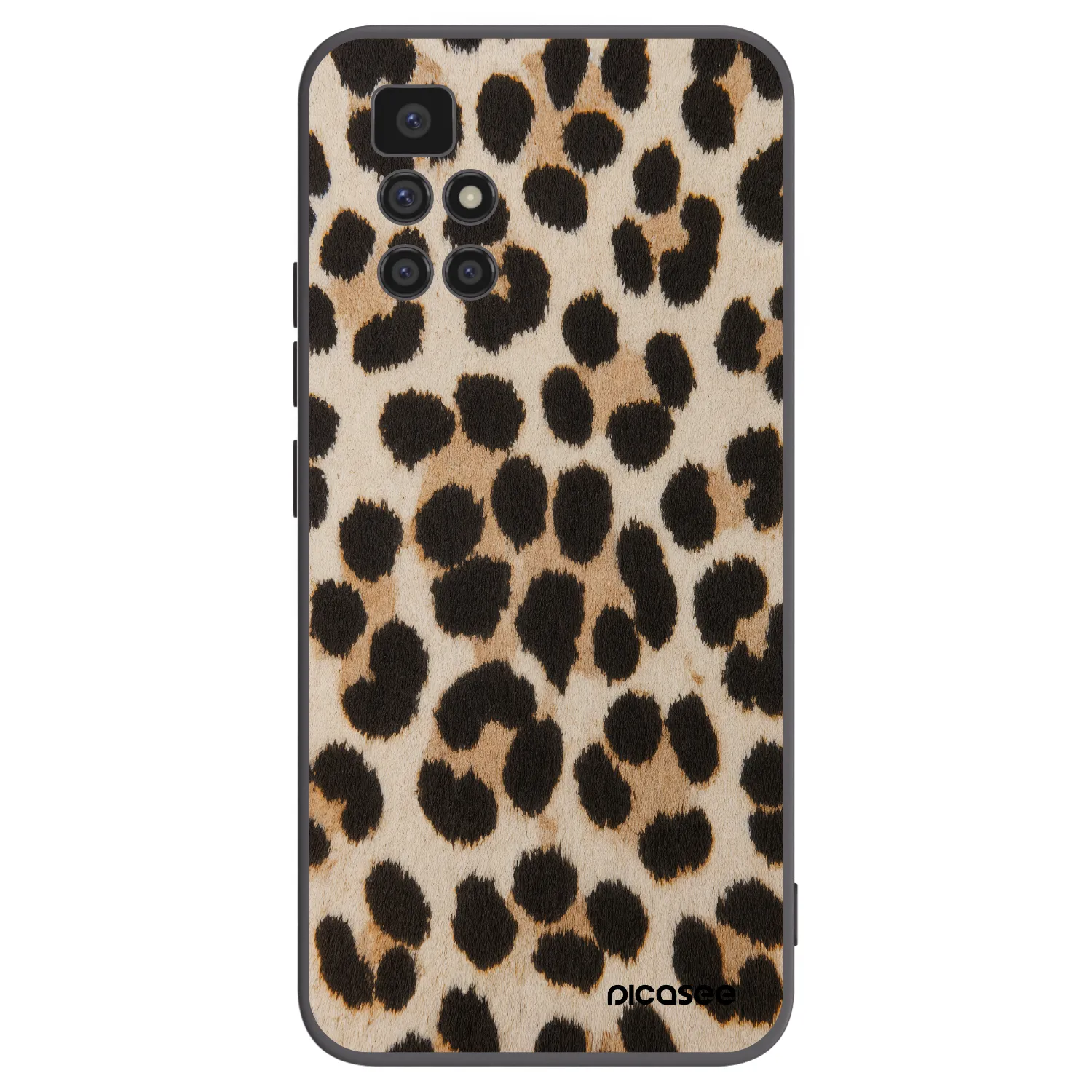 Picasee silikónový čierny obal pre Xiaomi Redmi 10 - Brown Tiger
