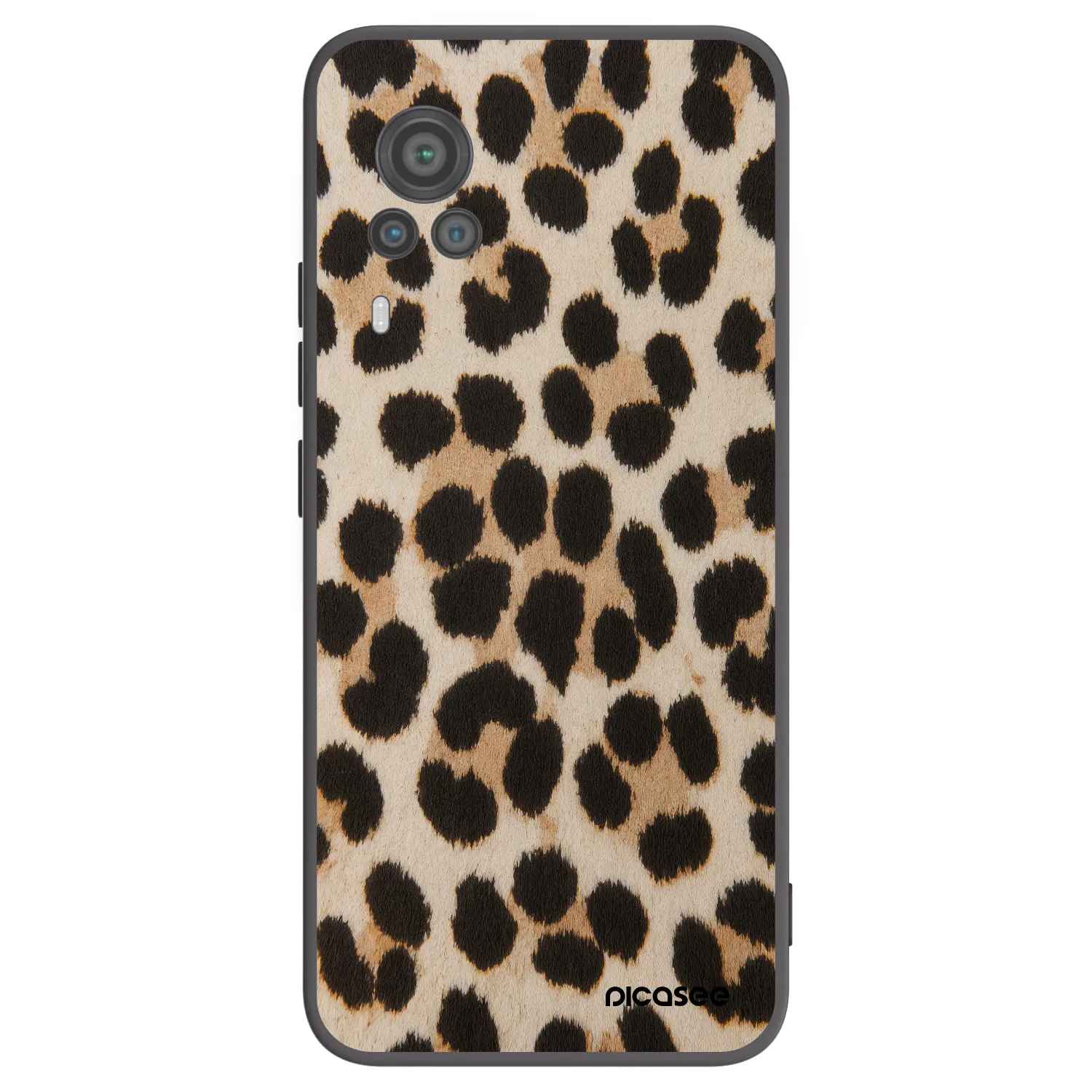 Picasee silikónový čierny obal pre Vivo X60 Pro 5G - Brown Tiger