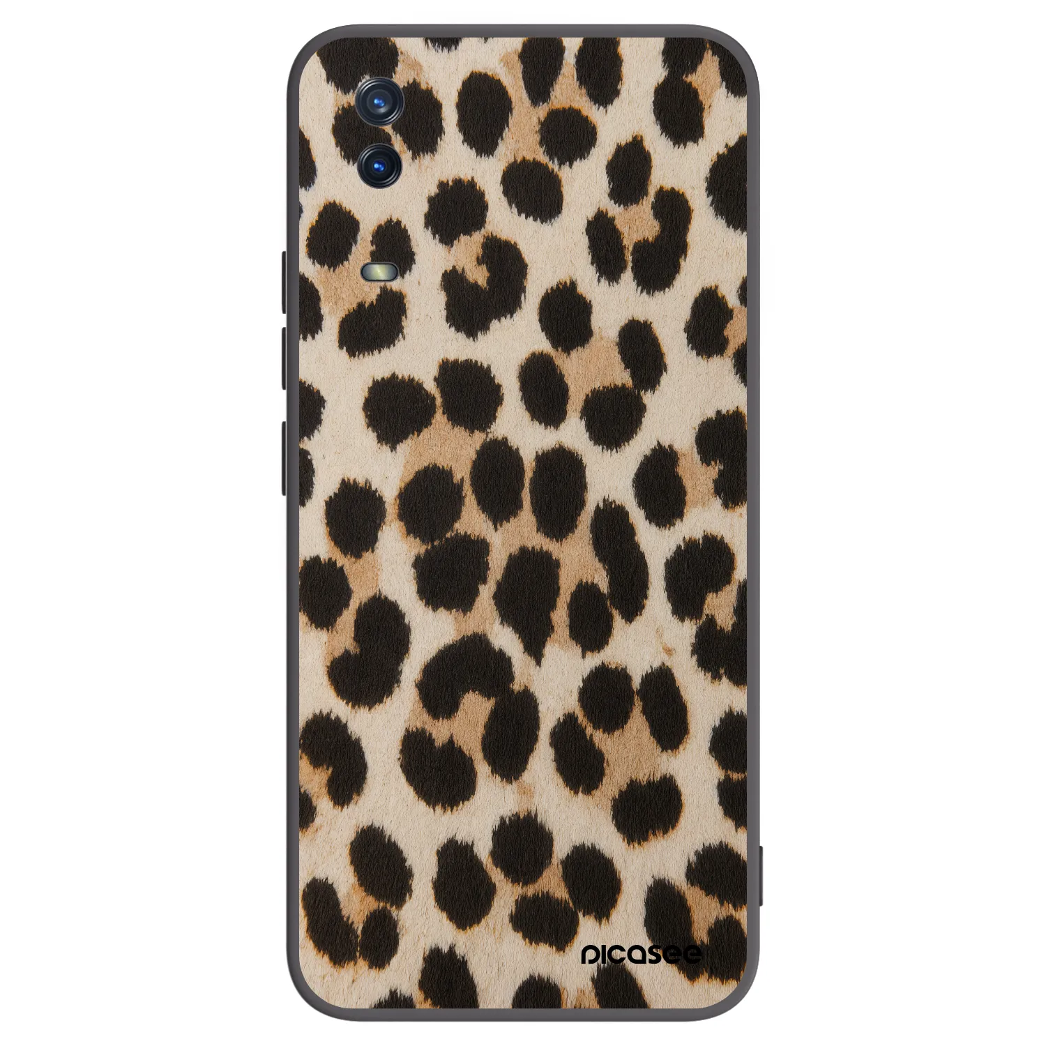 Picasee silikónový čierny obal pre Vivo Y11s - Brown Tiger