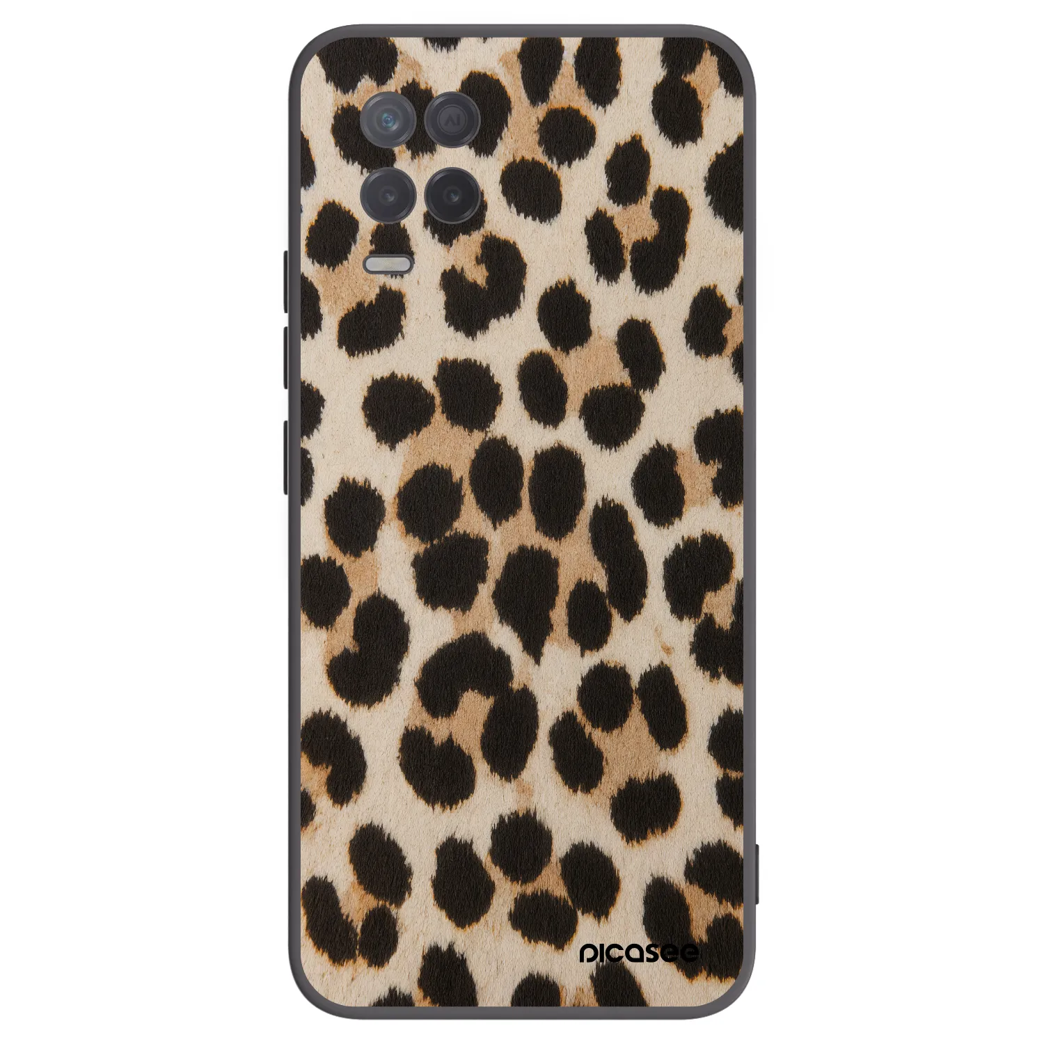 Picasee silikónový čierny obal pre Realme 8 5G - Brown Tiger