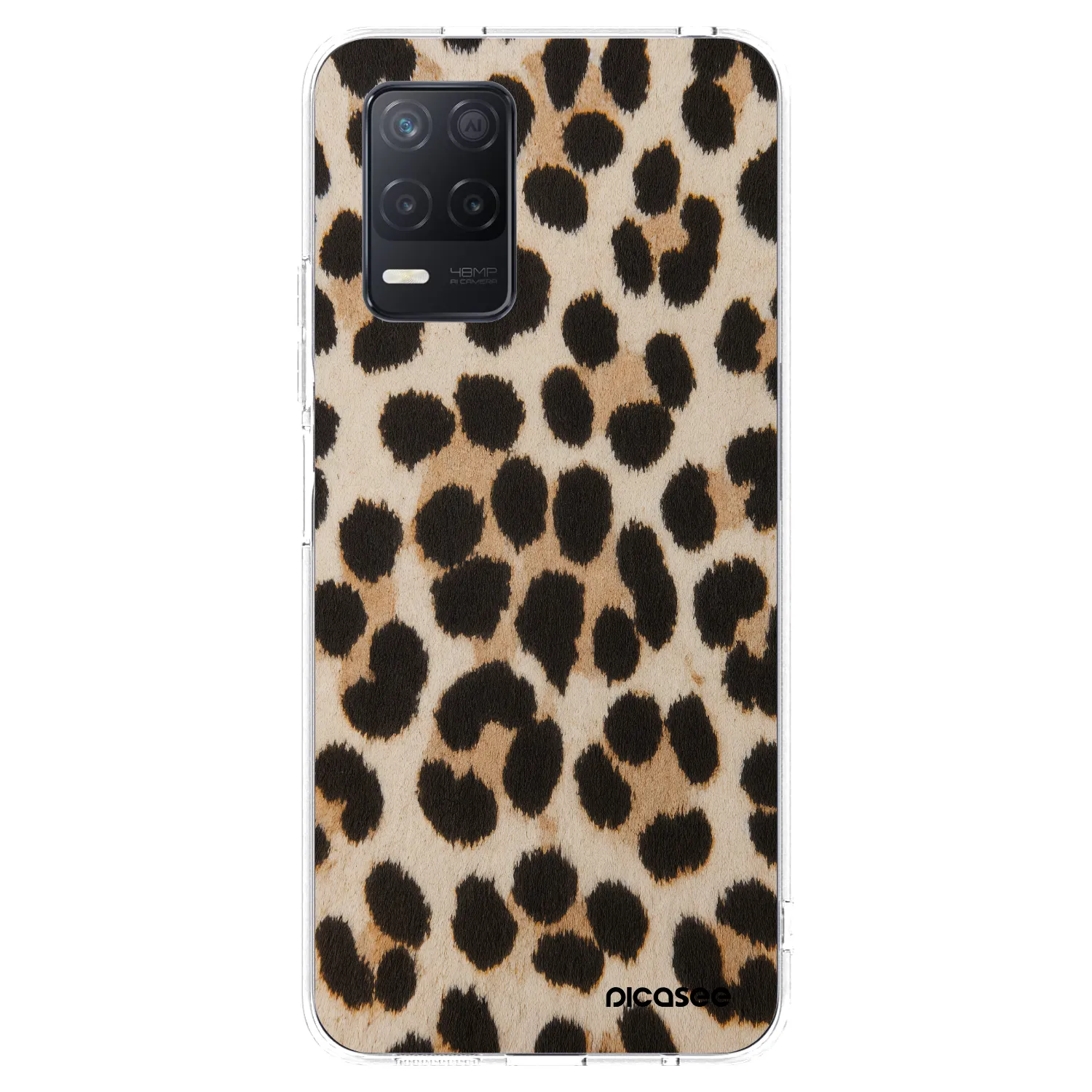 Picasee silikónový prehľadný obal pre Realme 8 5G - Brown Tiger