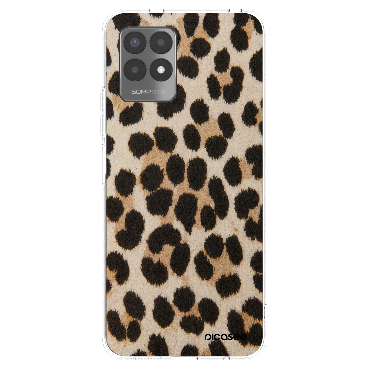 Silikónový prehľadný obal pre Realme 8i - Brown Tiger
