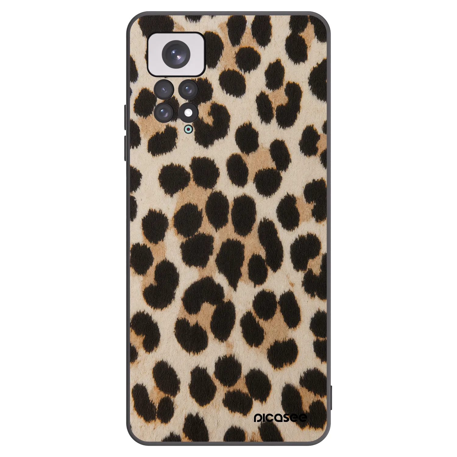 Silikónový čierny obal pre Xiaomi Redmi Note 11 - Brown Tiger