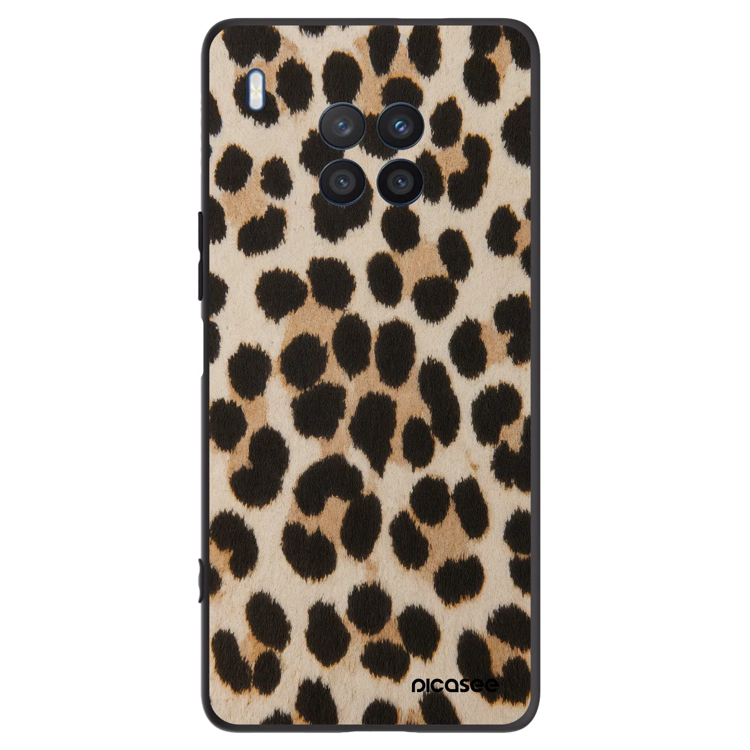 Picasee silikónový čierny obal pre Honor 50 Lite - Brown Tiger