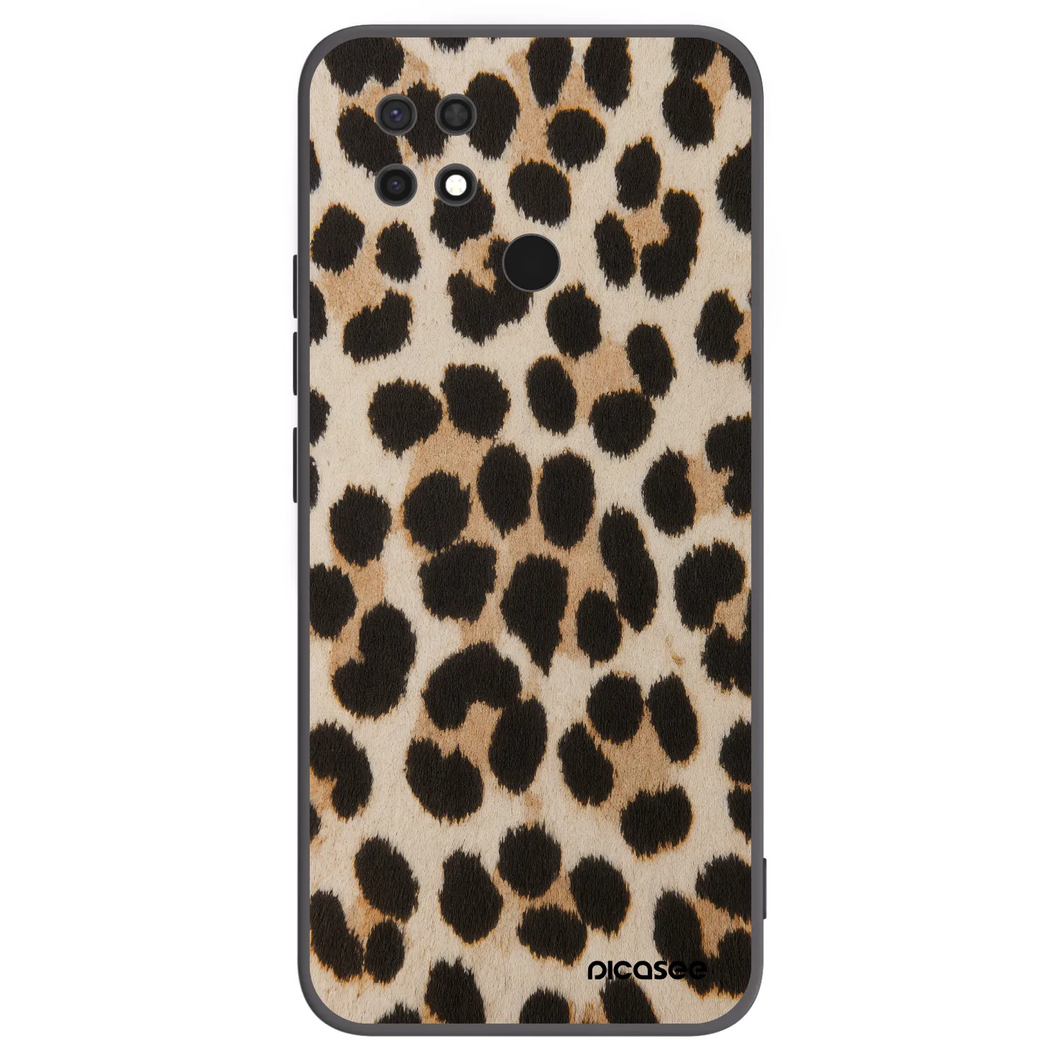 Picasee silikónový čierny obal pre Xiaomi Redmi 10C - Brown Tiger
