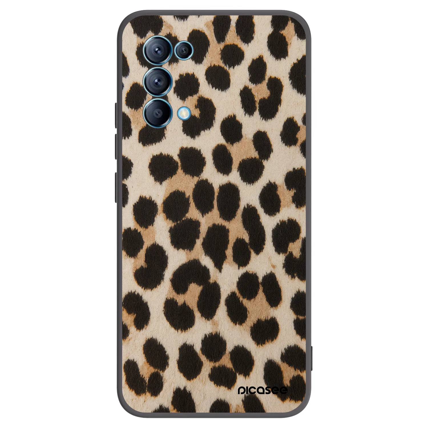Picasee silikónový čierny obal pre OPPO Reno 5 5G - Brown Tiger