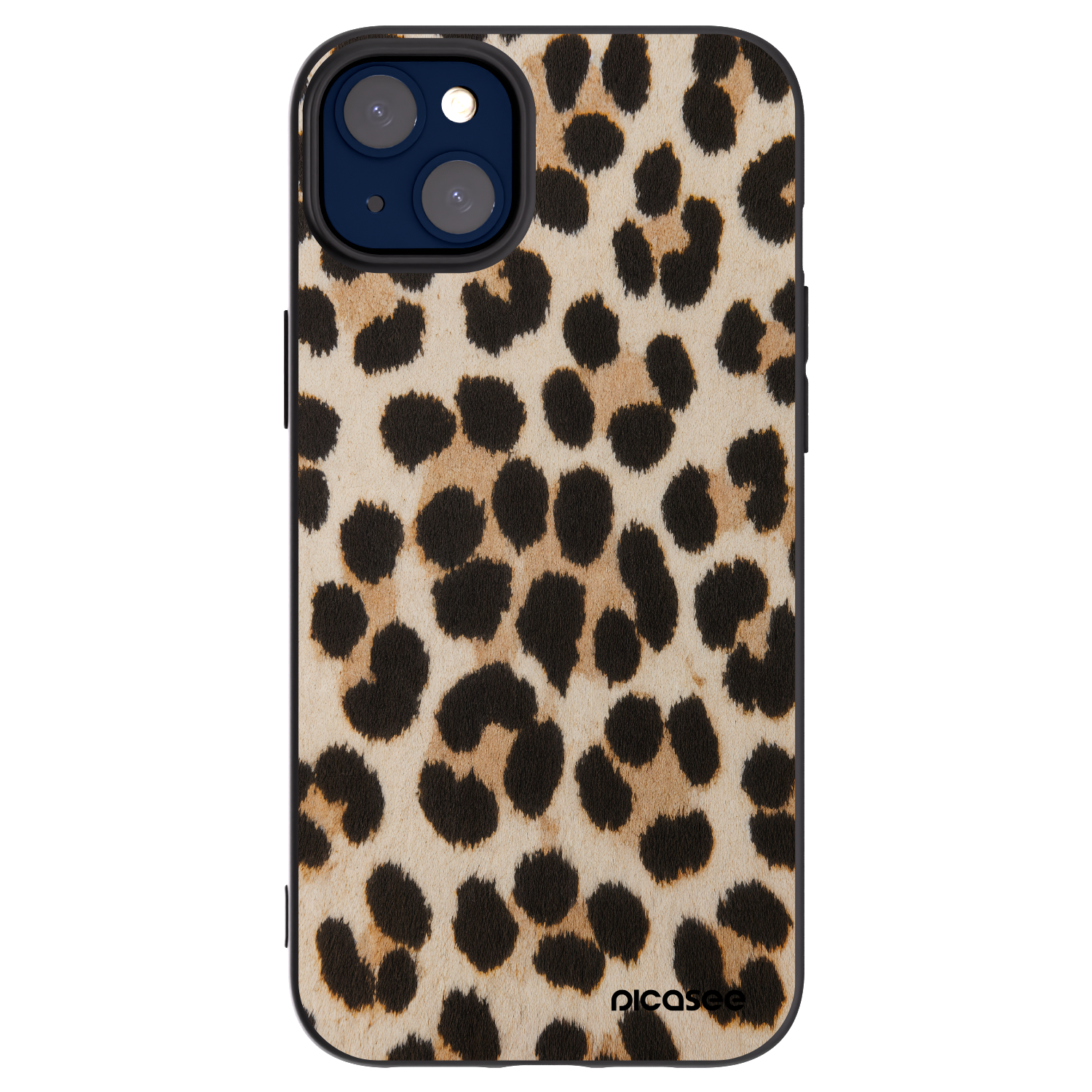Picasee silikónový čierny obal pre Apple iPhone 14 Plus - Brown Tiger