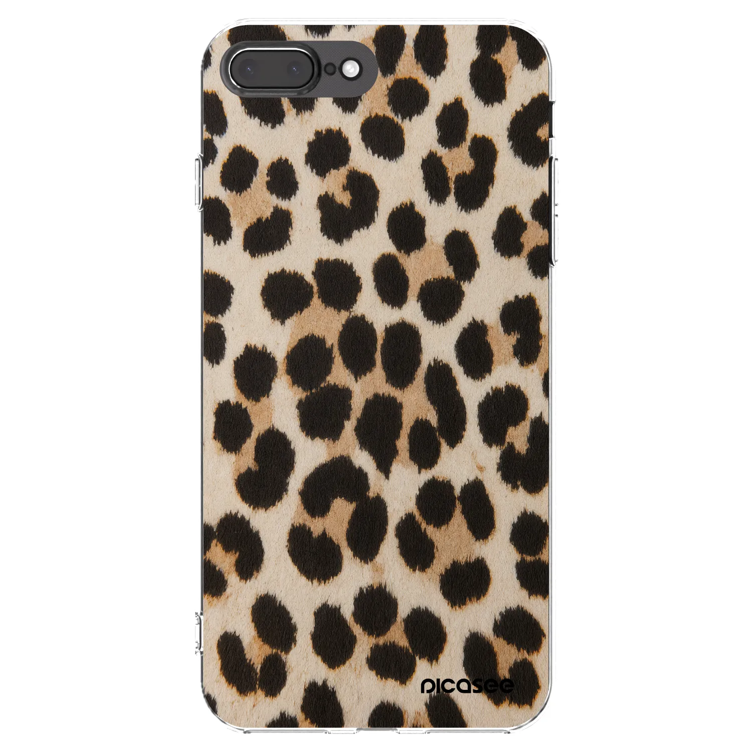 Silikónový prehľadný obal pre Apple iPhone 8 Plus - Brown Tiger