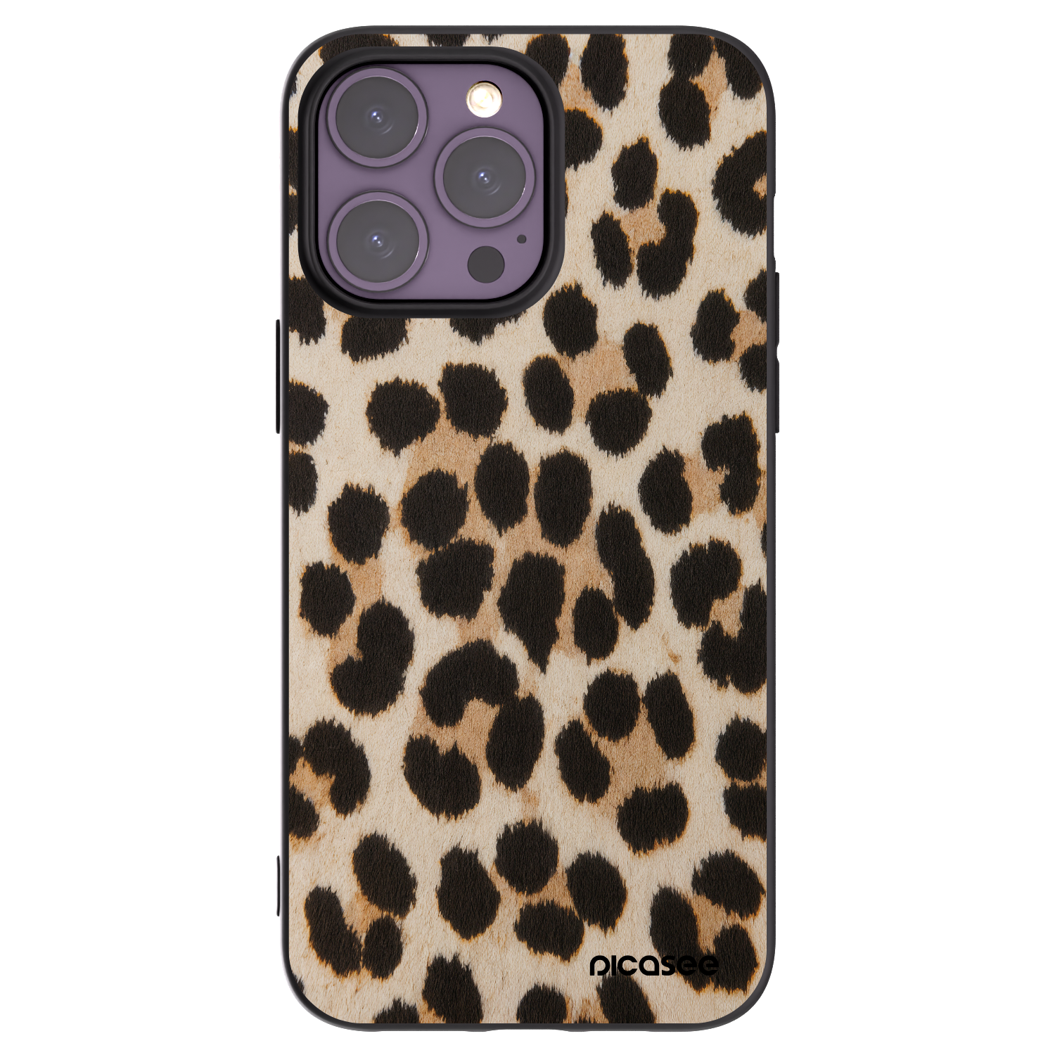 Picasee silikónový čierny obal pre Apple iPhone 14 Pro Max - Brown Tiger
