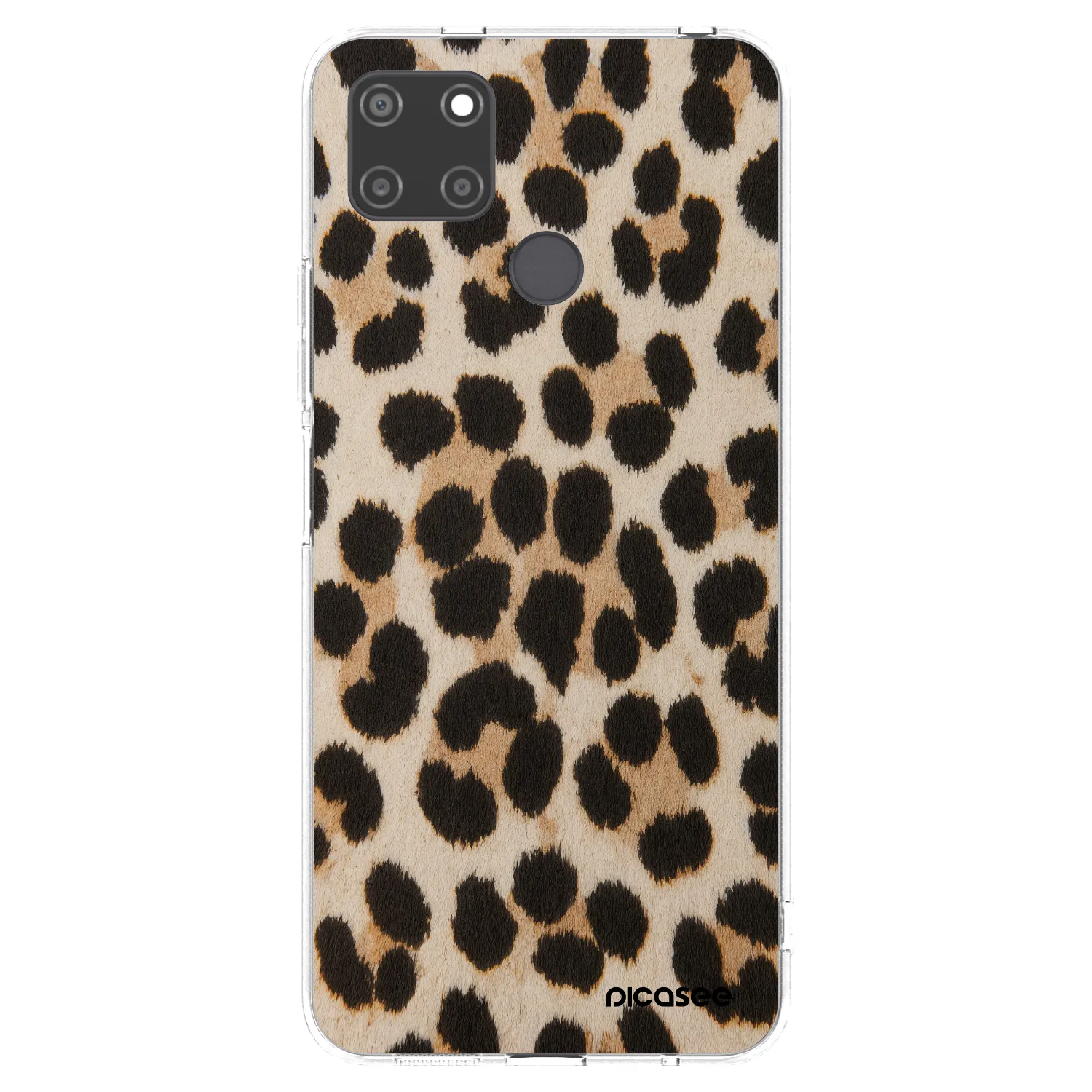 Picasee silikónový prehľadný obal pre Realme C21Y - Brown Tiger