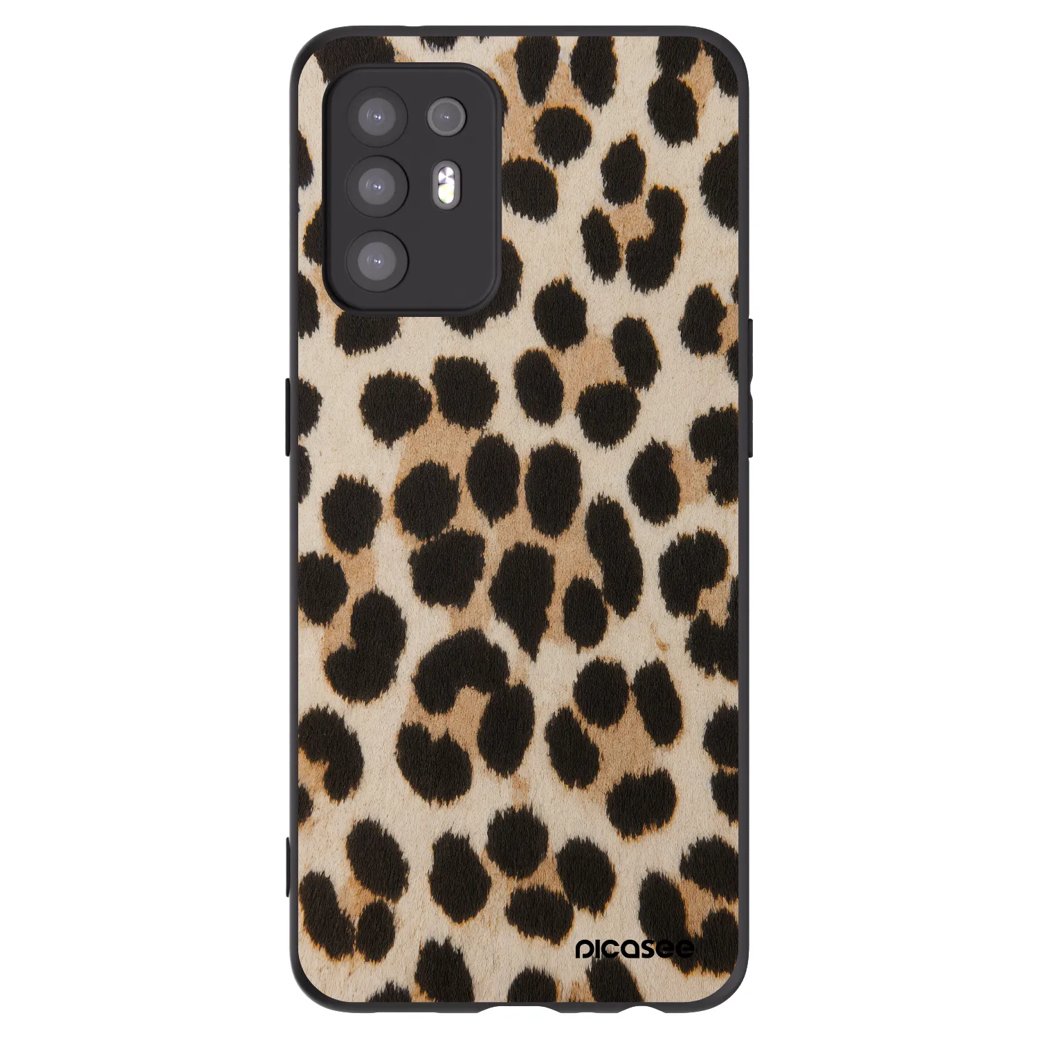 Picasee silikónový čierny obal pre OPPO A94 5G - Brown Tiger