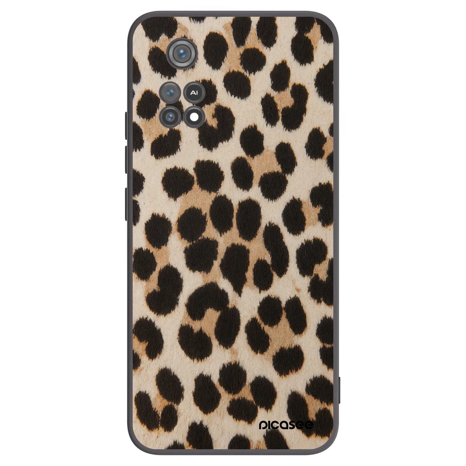 Picasee silikónový čierny obal pre Xiaomi Poco M4 Pro - Brown Tiger