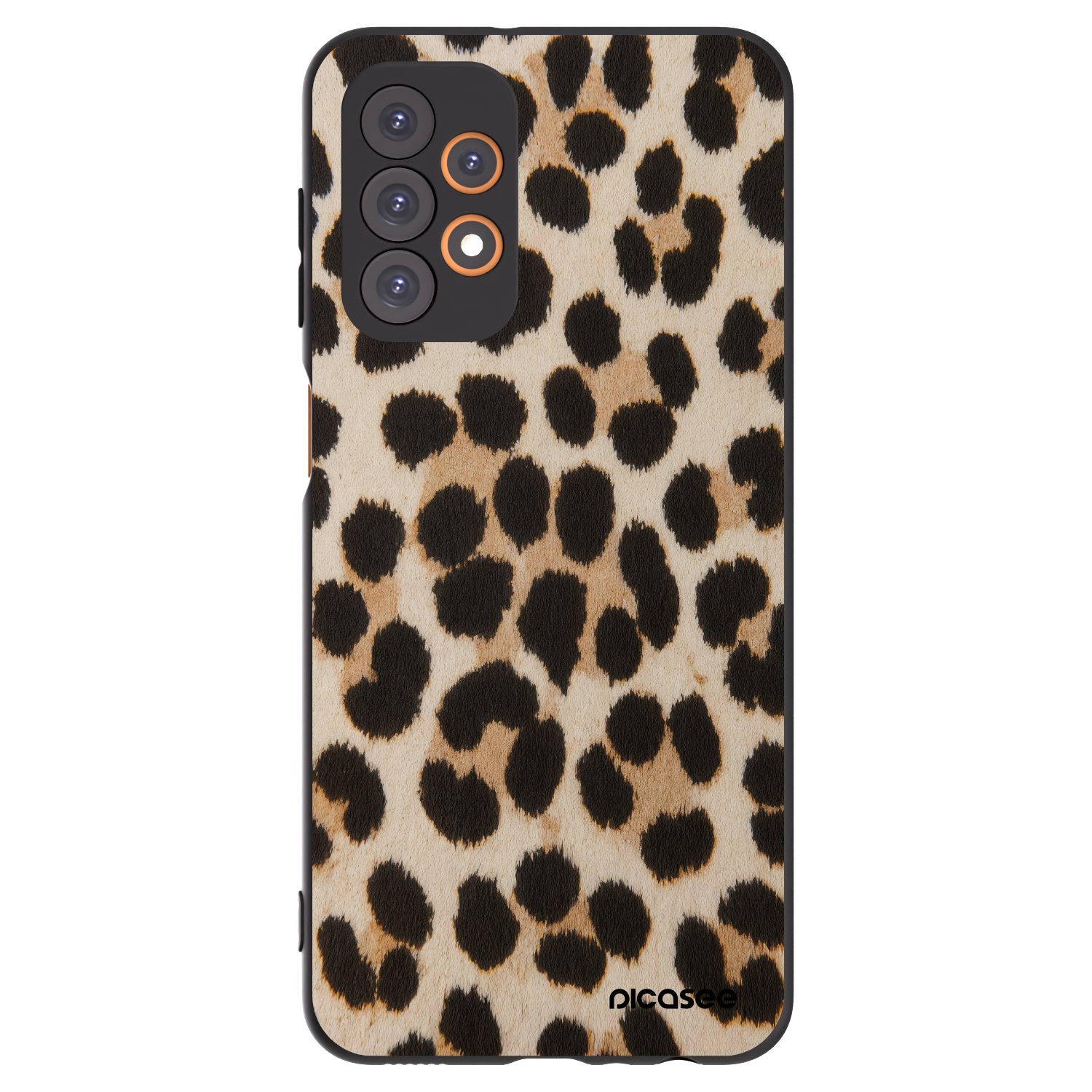Picasee silikónový čierny obal pre Samsung Galaxy A23 A235F 4G - Brown Tiger