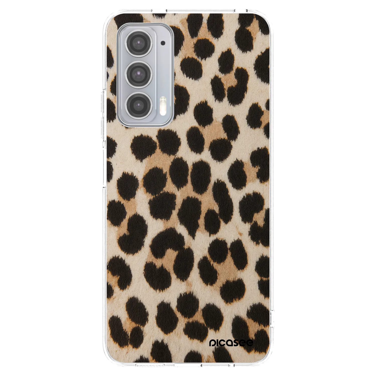 Picasee silikónový prehľadný obal pre Motorola Edge 20 - Brown Tiger