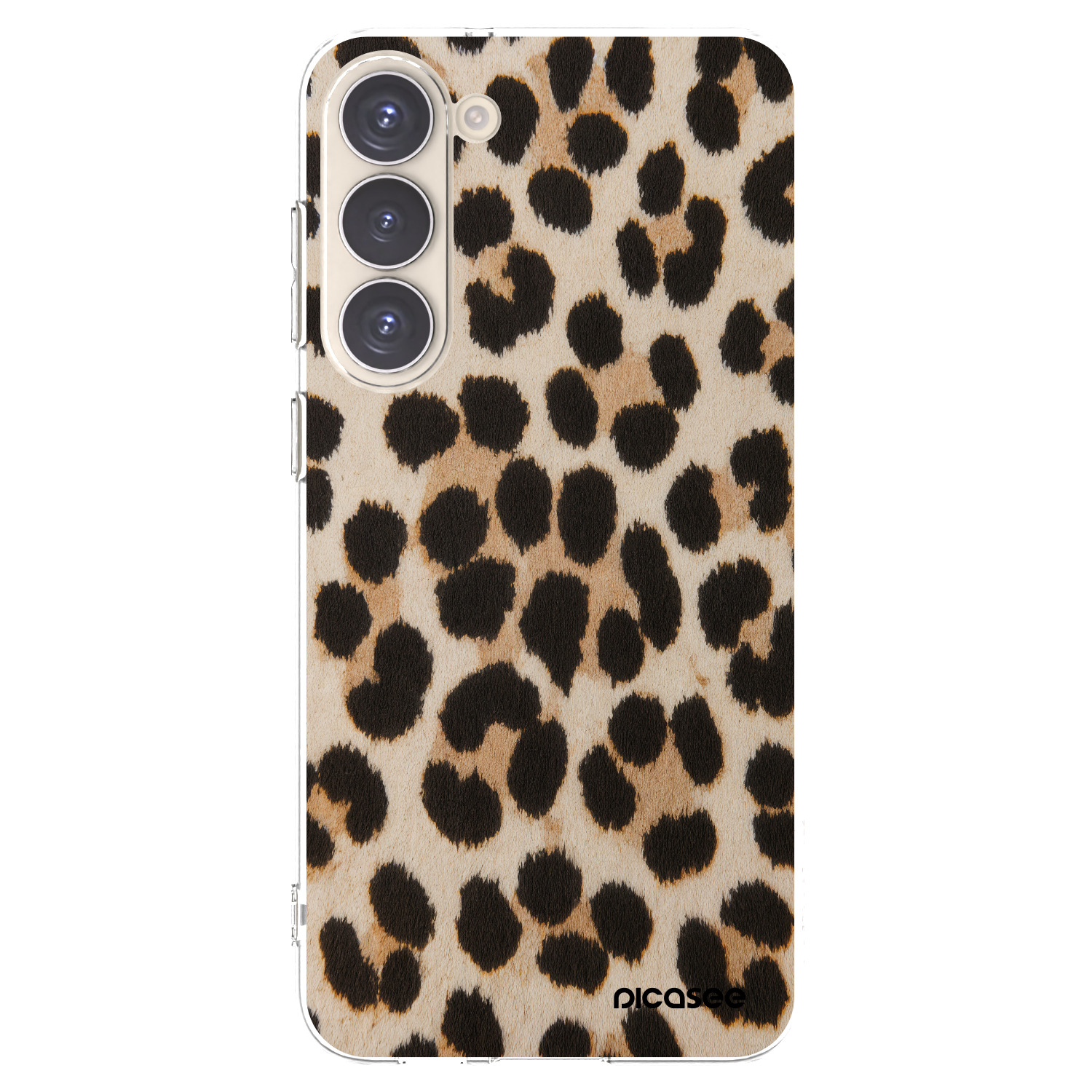Picasee silikónový prehľadný obal pre Samsung Galaxy S23+ 5G - Brown Tiger