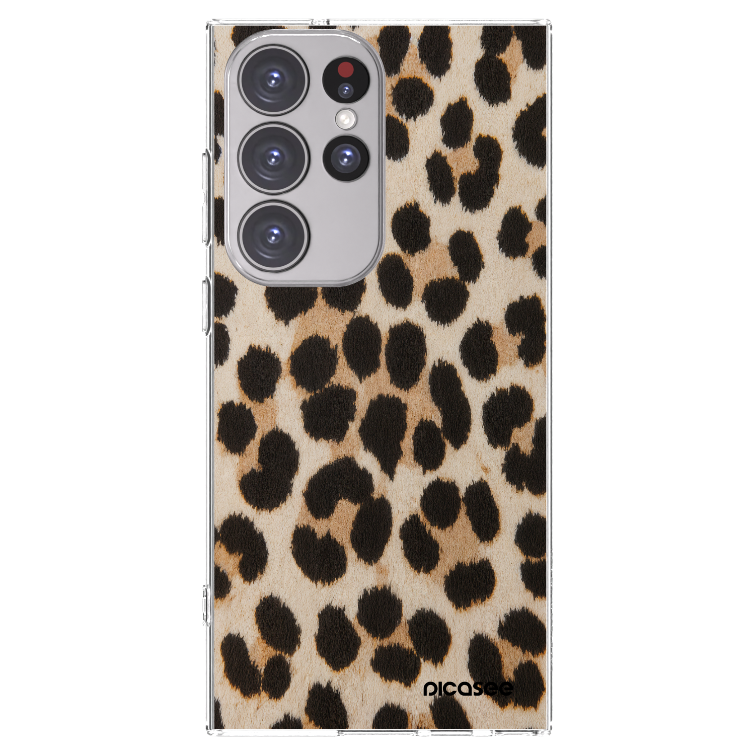 Picasee silikónový prehľadný obal pre Samsung Galaxy S23 Ultra 5G - Brown Tiger