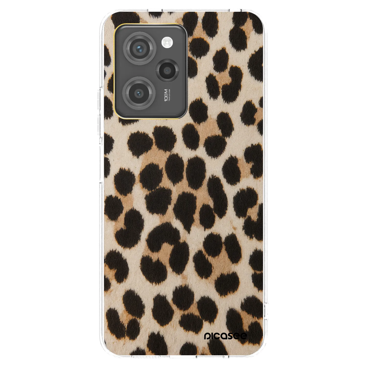 Picasee silikónový čierny obal pre Xiaomi Poco X5 Pro - Brown Tiger