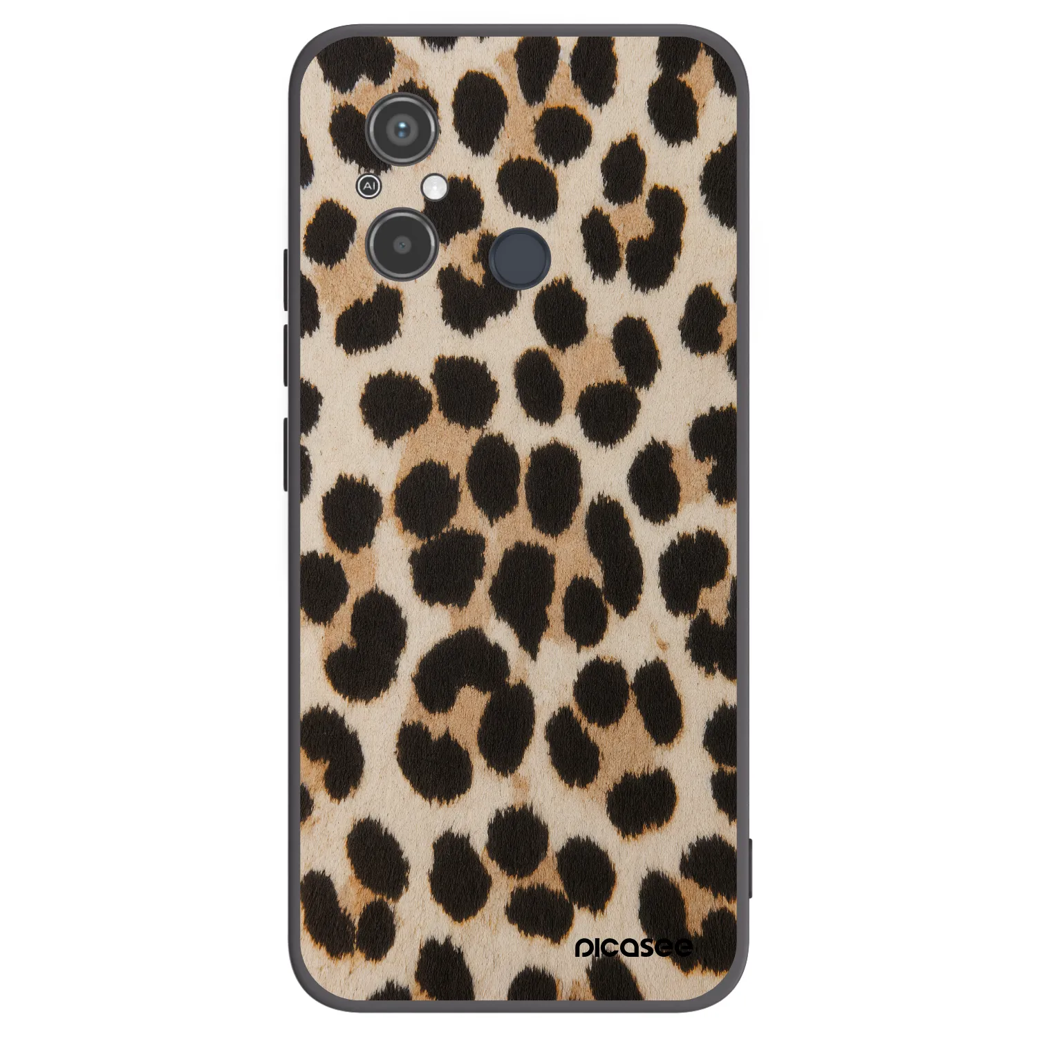 Silikónový čierny obal pre Xiaomi Redmi 12C - Brown Tiger
