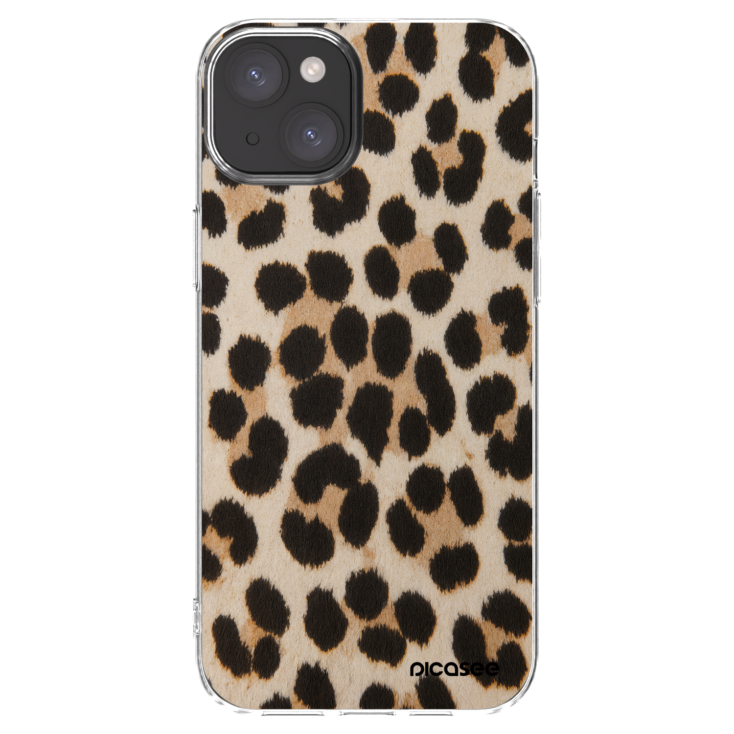 Silikónový prehľadný obal pre Apple iPhone 15 Plus - Brown Tiger