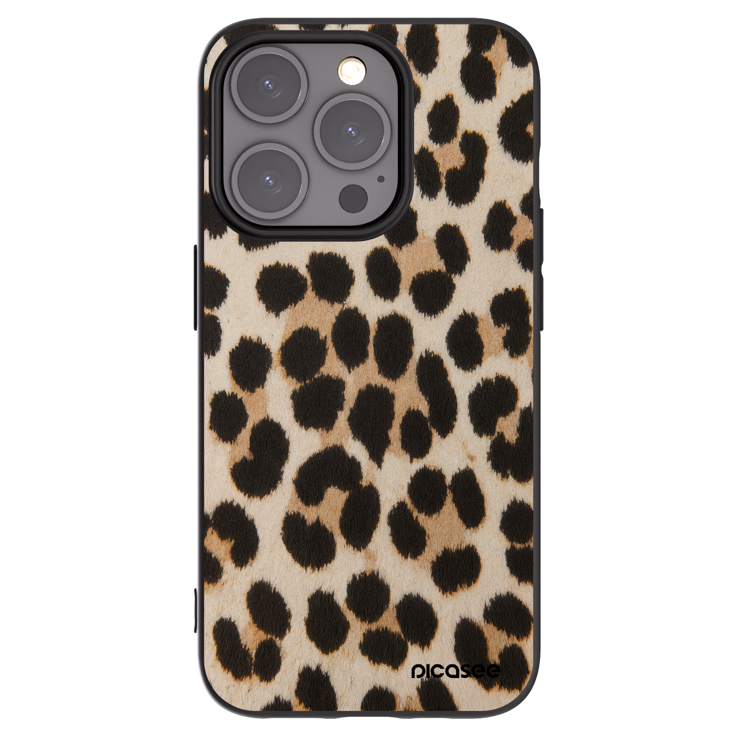 Silikónový čierny obal pre Apple iPhone 15 Pro - Brown Tiger