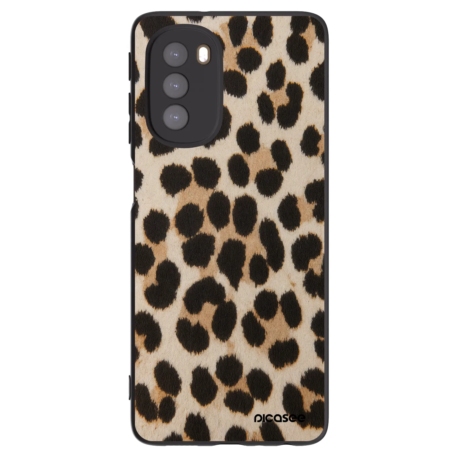 Picasee silikónový čierny obal pre Motorola Moto G51 - Brown Tiger