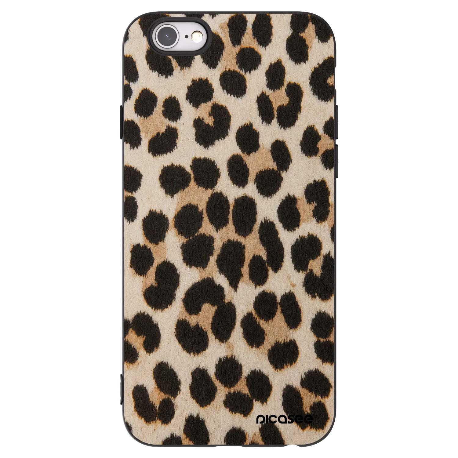 Picasee silikónový čierny obal pre Apple iPhone 6/6S - Brown Tiger