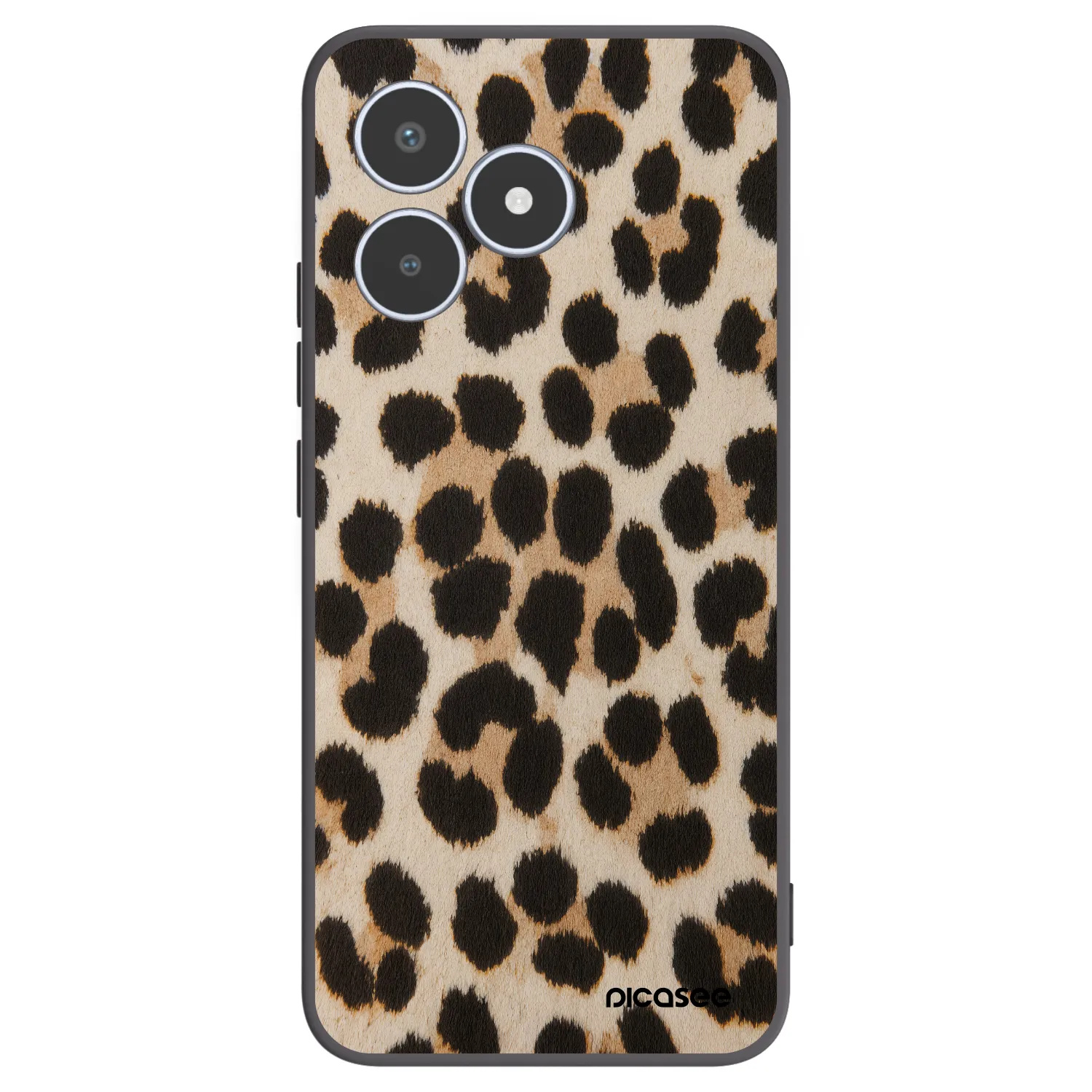 Picasee silikónový čierny obal pre Realme C53 - Brown Tiger