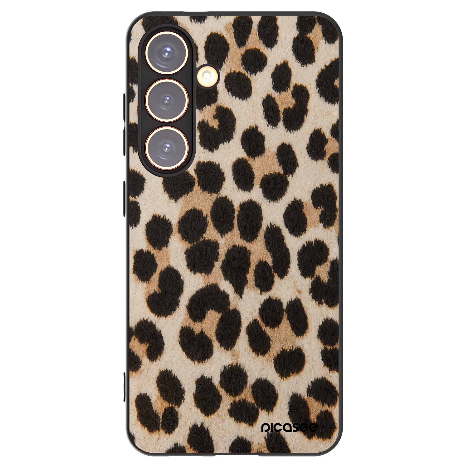 Picasee silikónový čierny obal pre Samsung Galaxy S24 S921B 5G - Brown Tiger