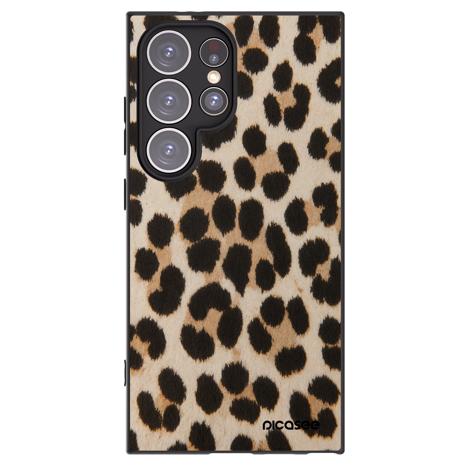 Picasee silikónový čierny obal pre Samsung Galaxy S24 Ultra S928B 5G - Brown Tiger