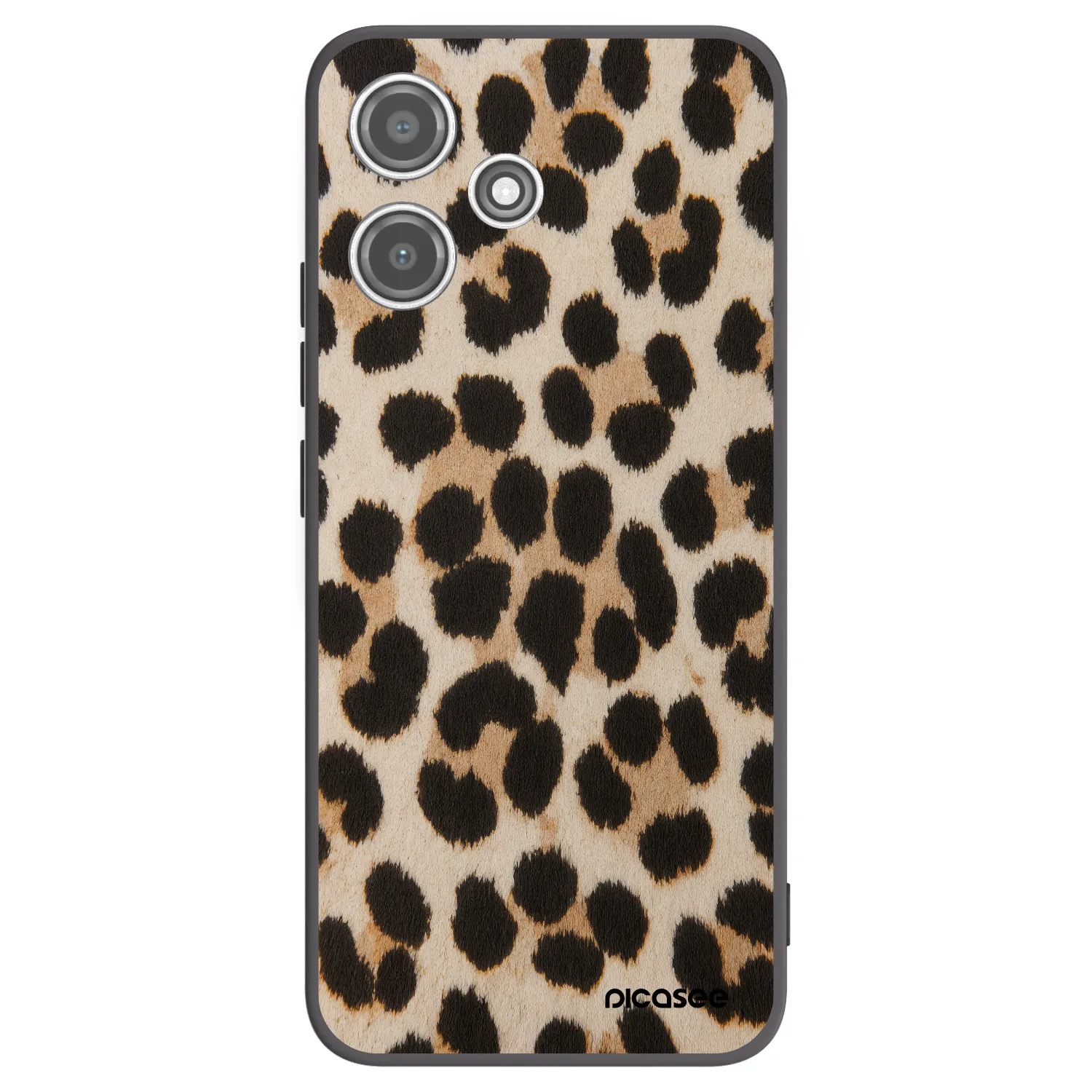Picasee silikónový čierny obal pre Xiaomi Redmi 12 5G - Brown Tiger