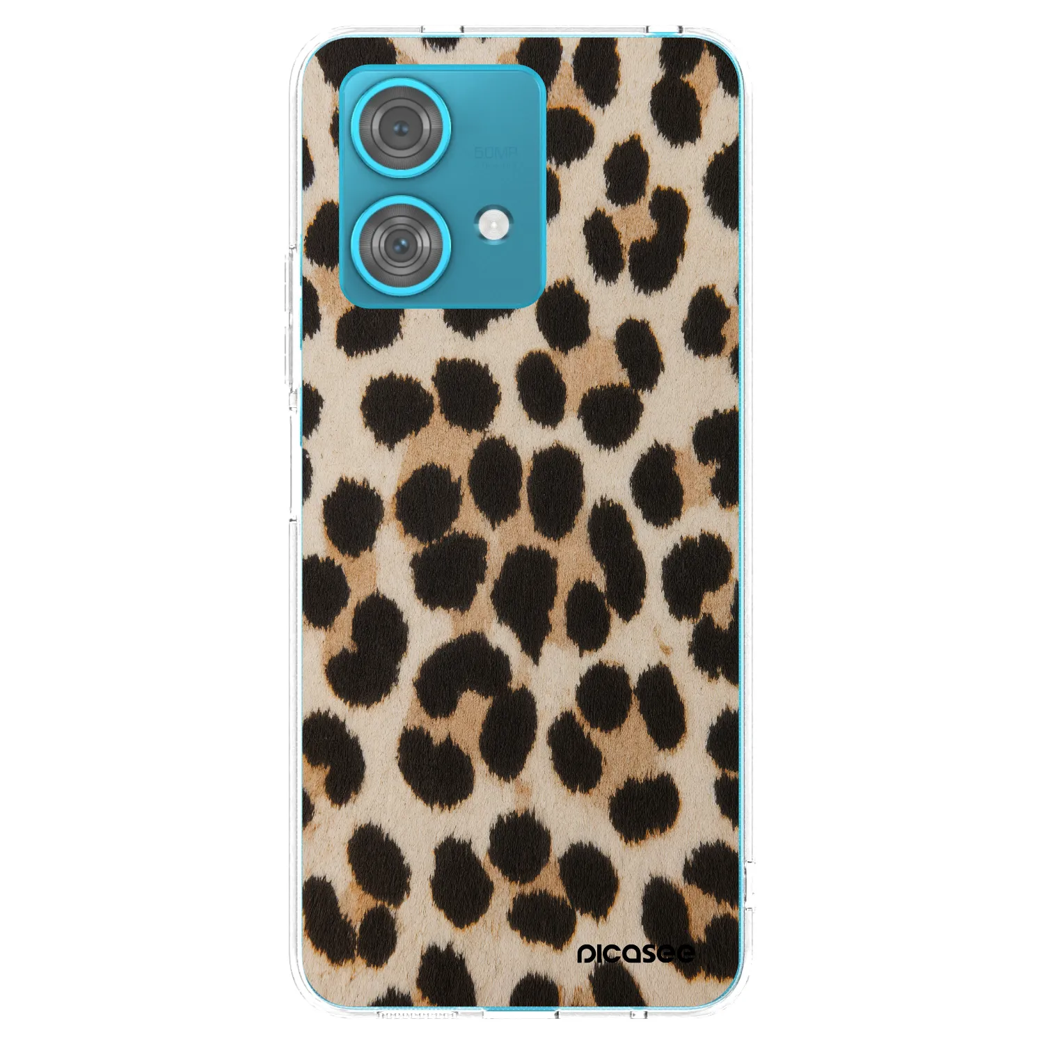 Picasee silikónový prehľadný obal pre Motorola Edge 40 Neo - Brown Tiger