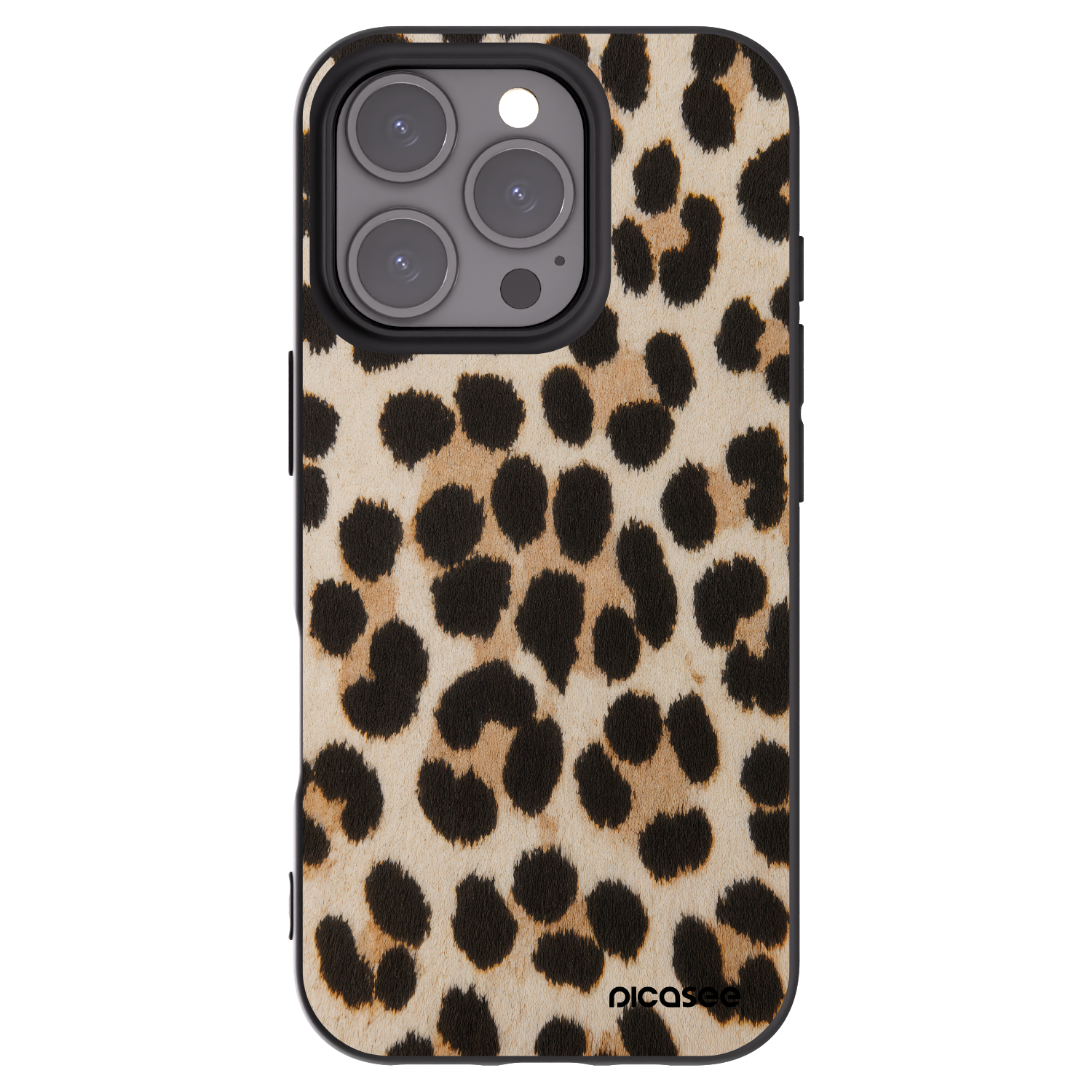 Picasee silikónový čierny obal pre Apple iPhone 16 Pro - Brown Tiger